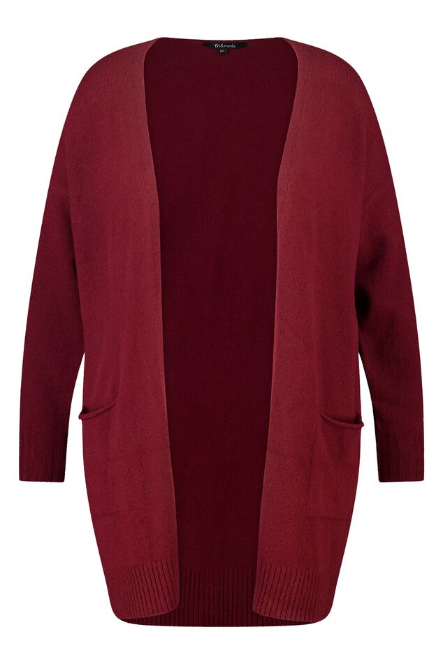 Mittellange Strickjacke mit Eingrifftaschen image number 1