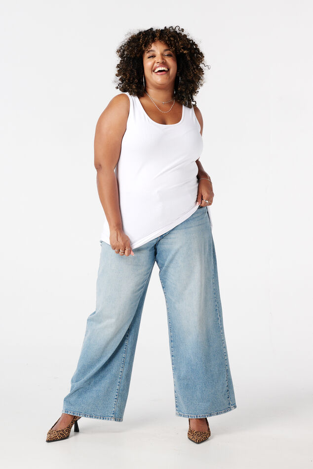 Extra langes Baumwoll-Singlet image number 3