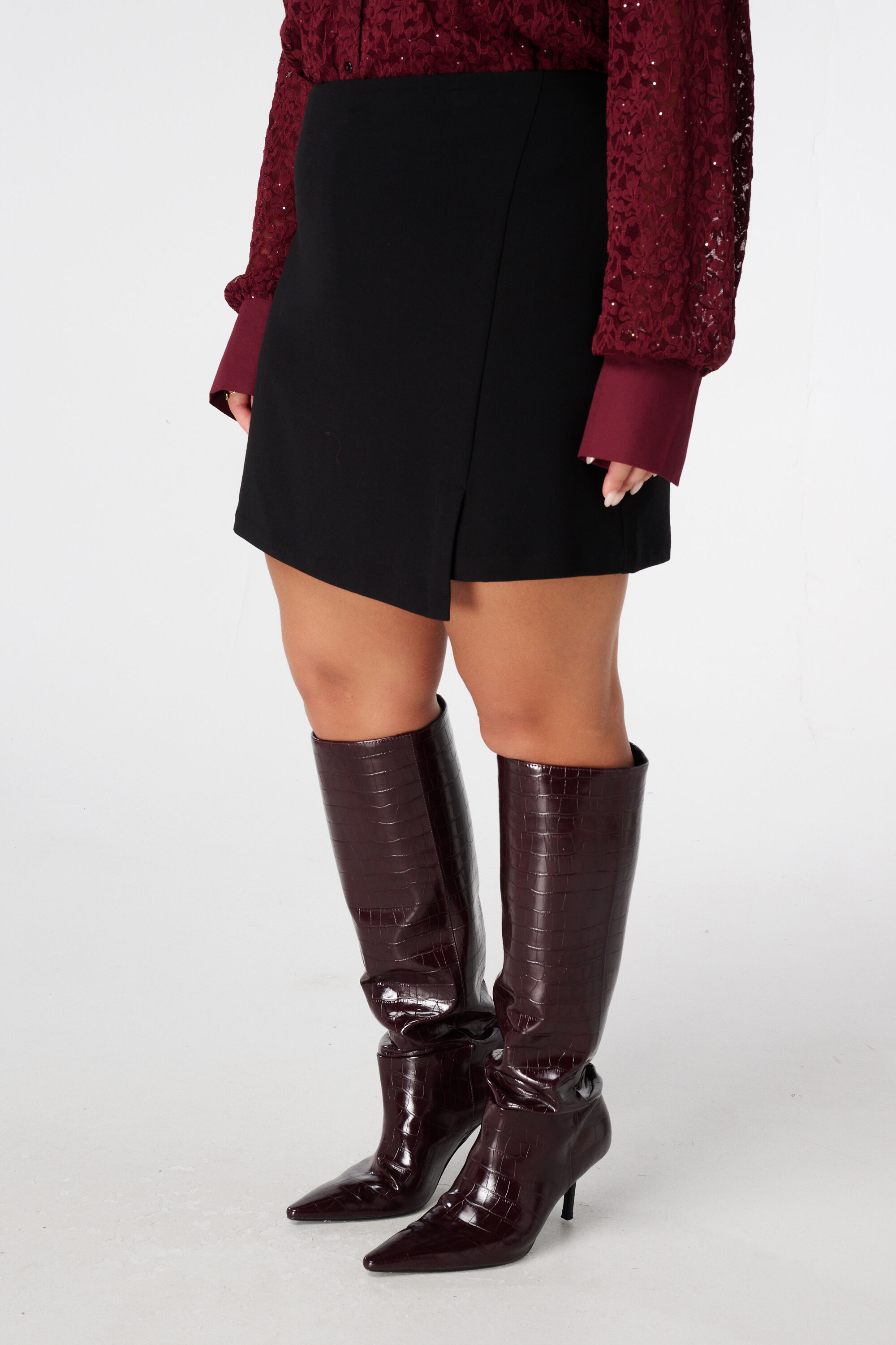 Rock mit Wickeloptik und elastischem Bund image number 5