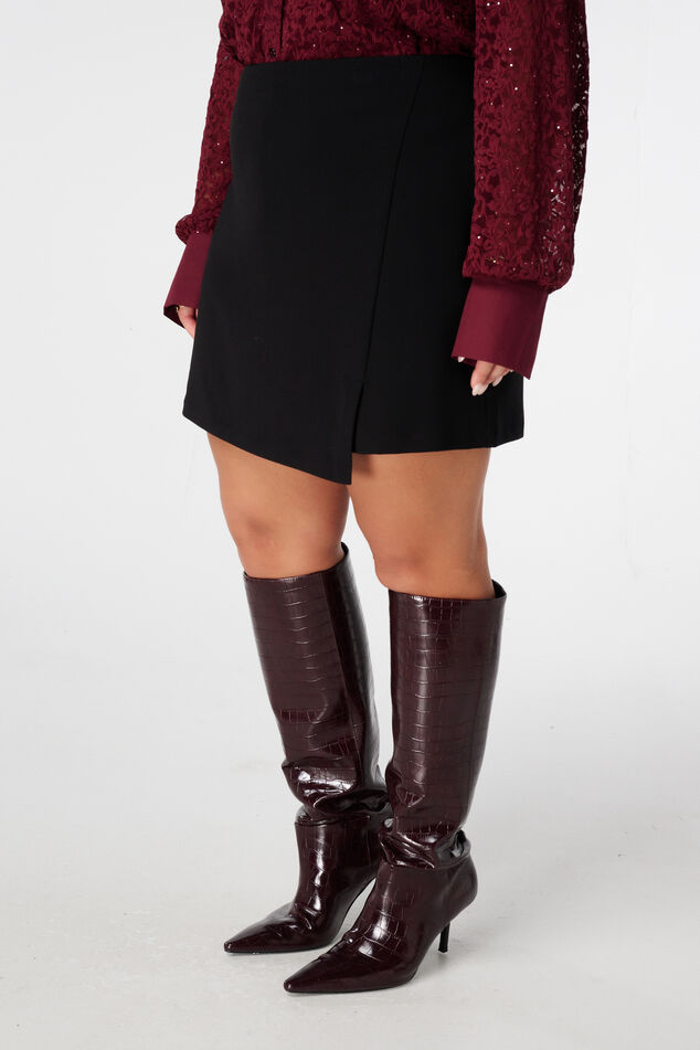 Rock mit Wickeloptik und elastischem Bund image number 5