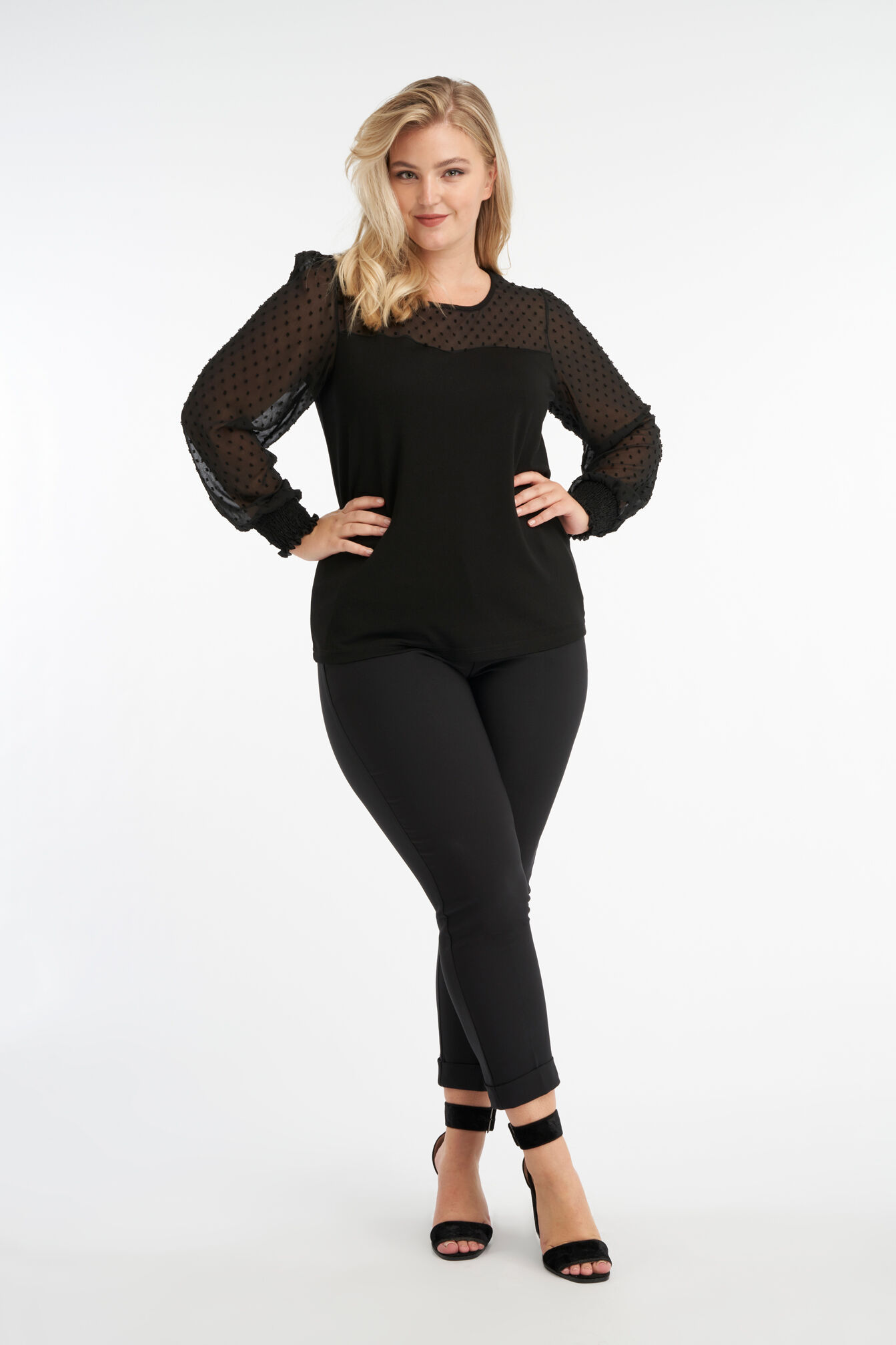 Top mit durchsichtigen &Auml;rmeln image number 5