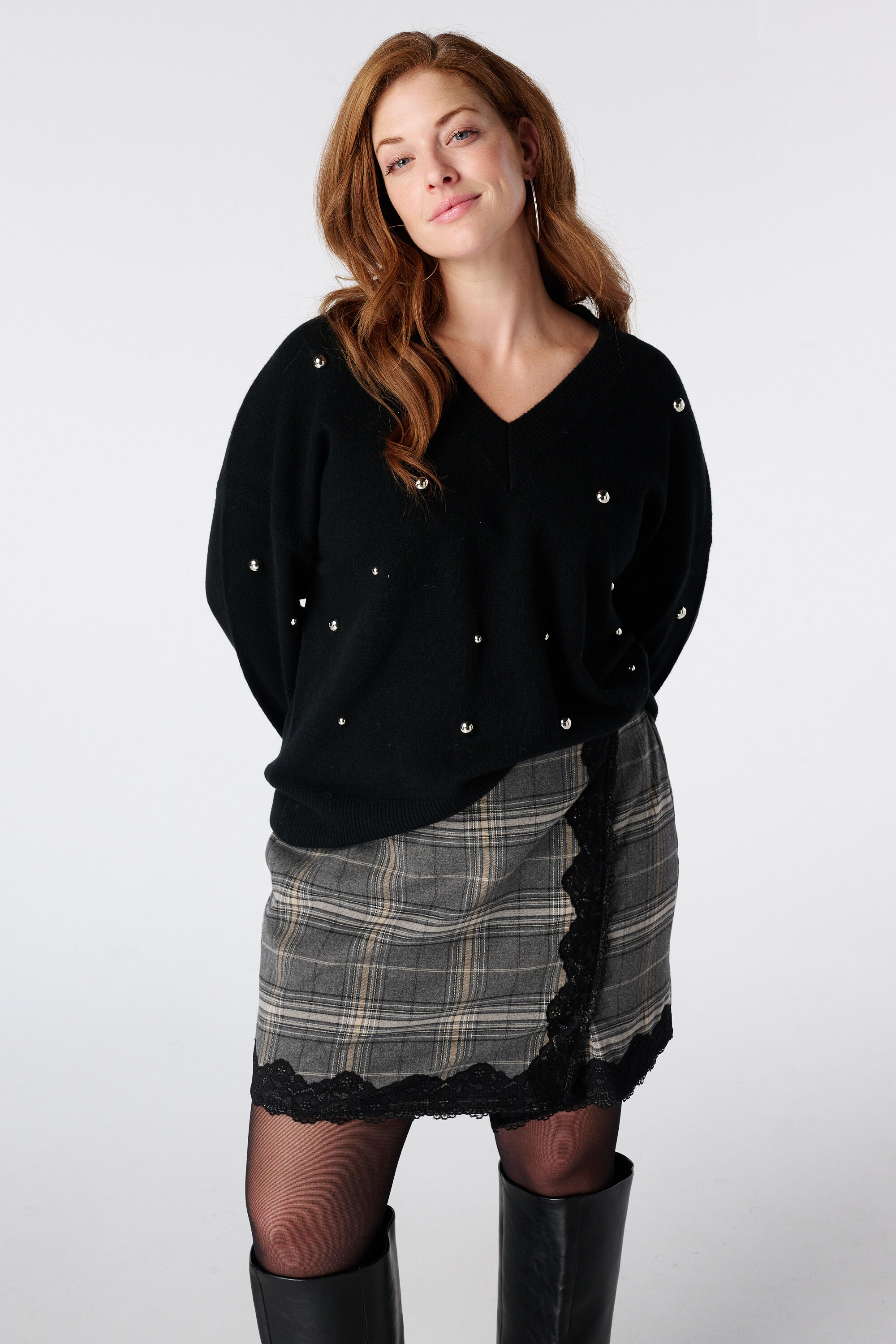 Pullover mit V-Ausschnitt