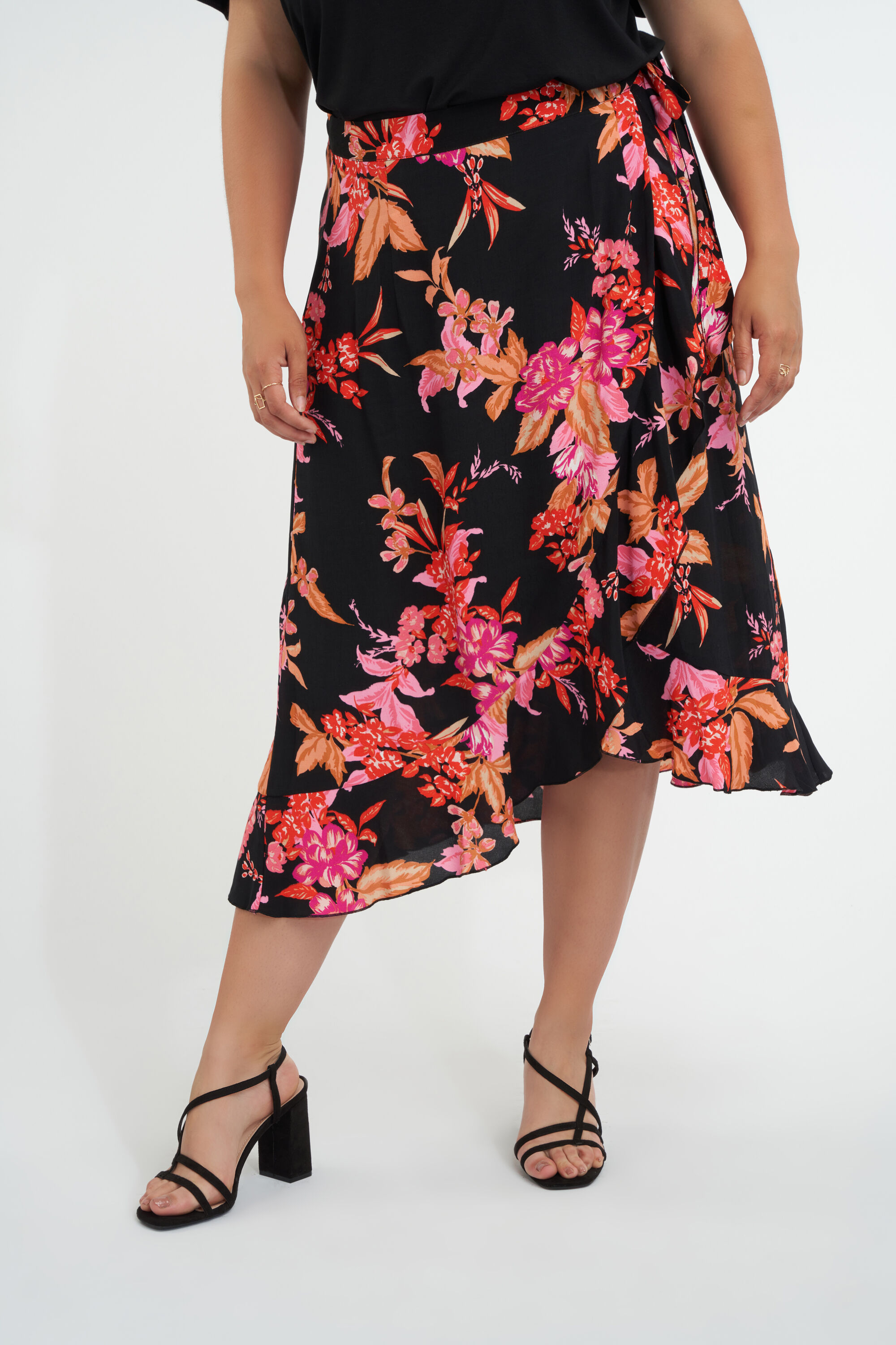 Wickelrock mit Blumen-Print  image number 5