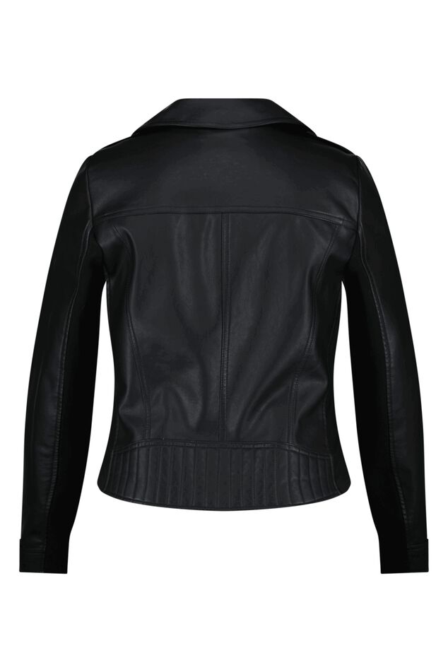 Jacke im Lederlook mit silbernen Akzenten image number 2