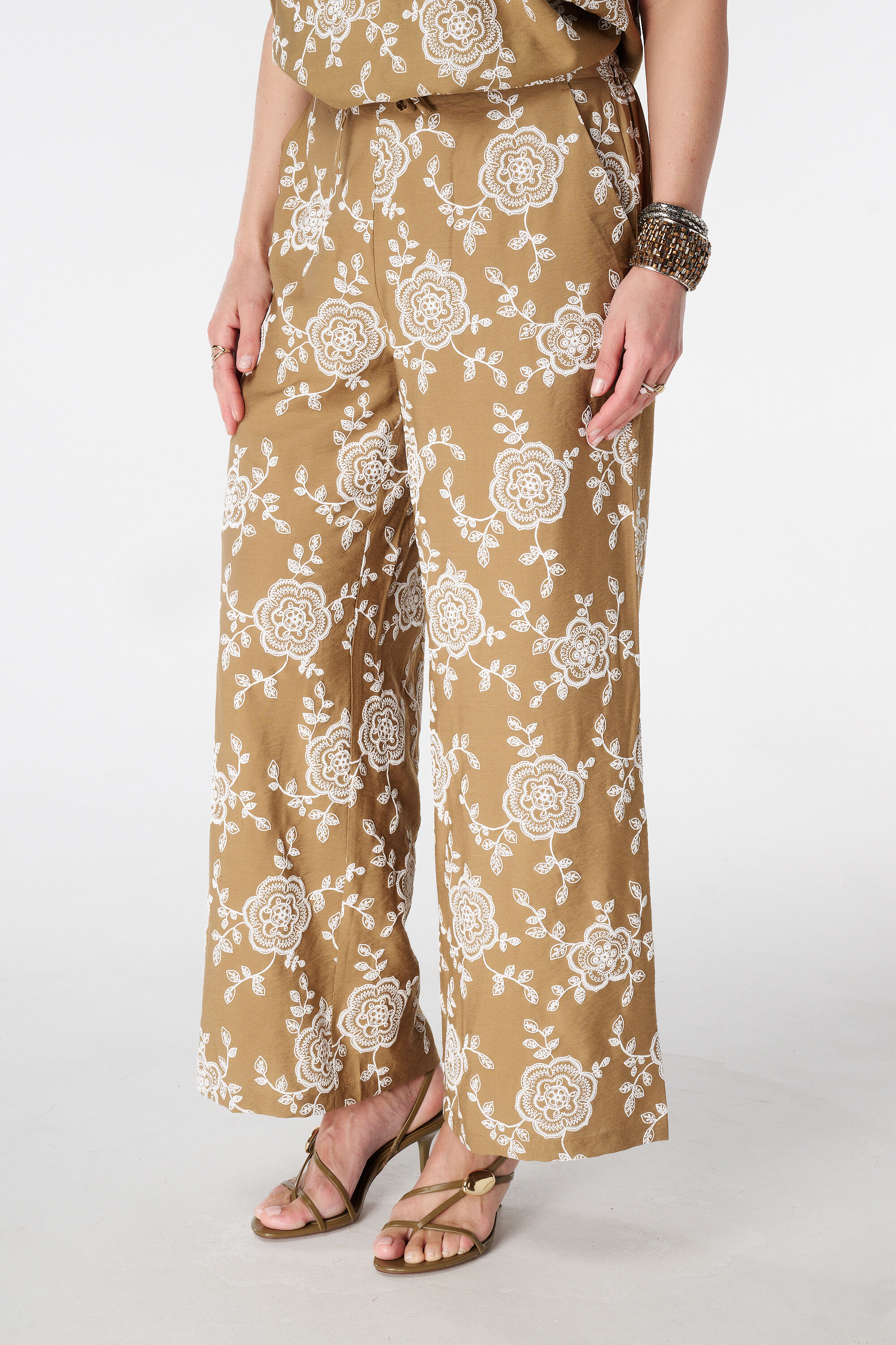 Wide Leg Hose mit Print image number 5