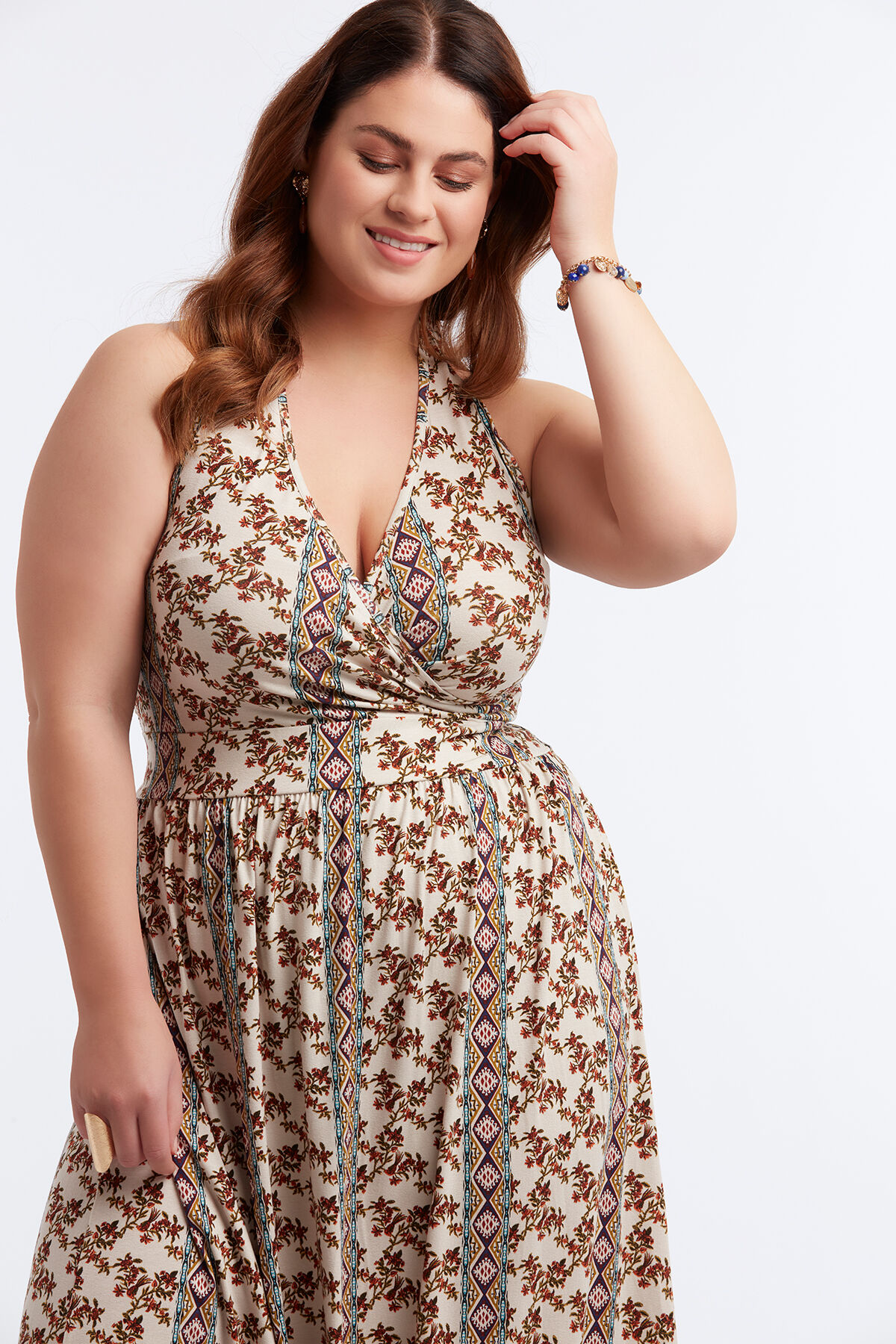 Langes Kleid mit Tr&auml;ger-Detail image number 4