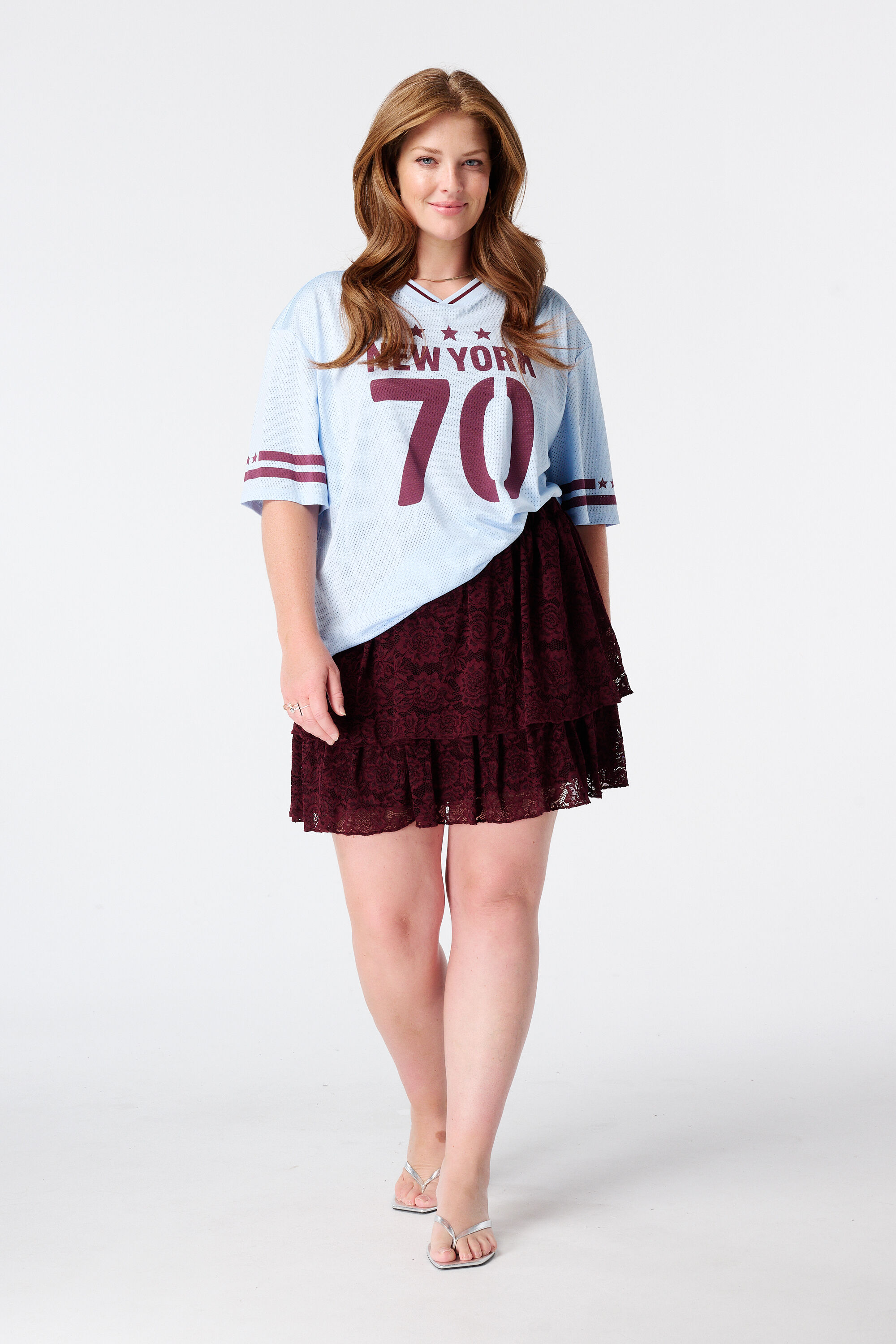 Oversized Jersey mit sportivem Print image number 5