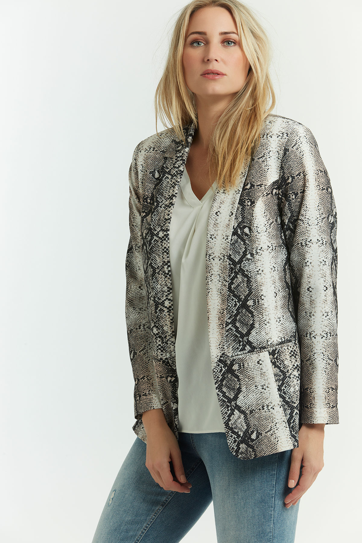 Blazer mit Schlangen-Print image number 3