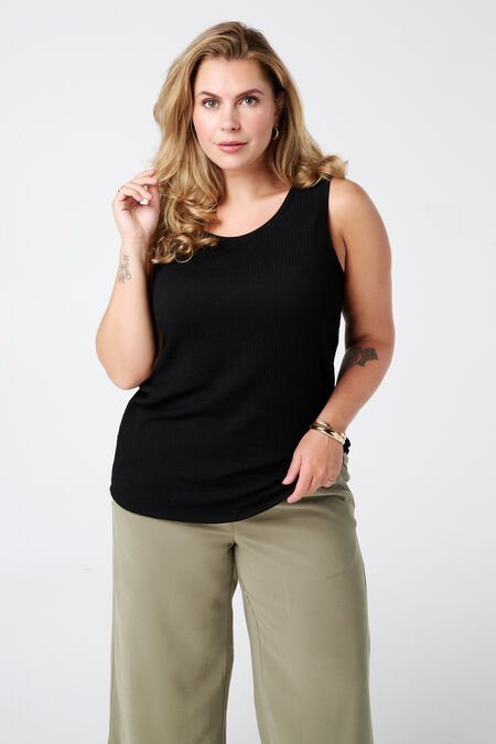 Ärmelloses Top mit Rundkragen  Ärmelloses Top mit Rundkragen