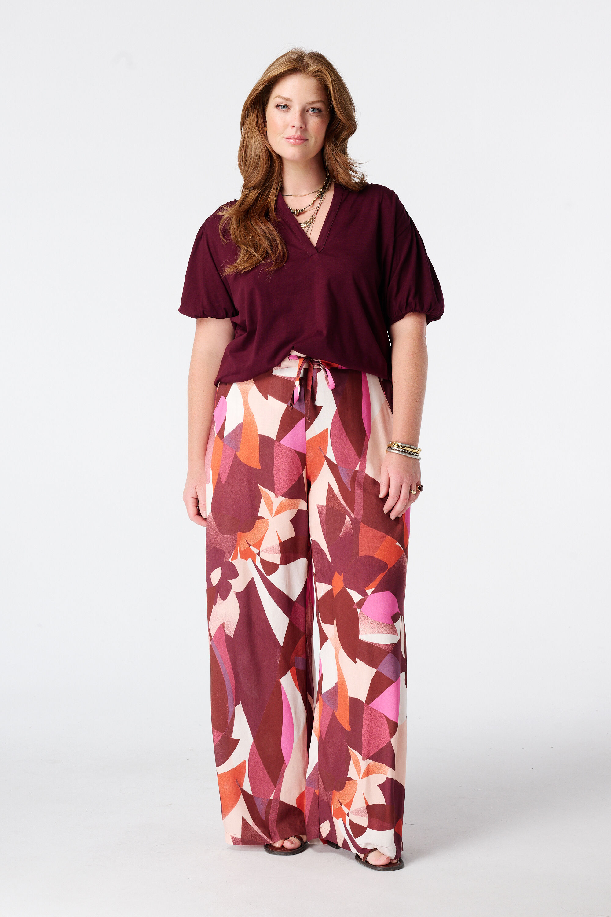 Wide Leg Hose mit Print