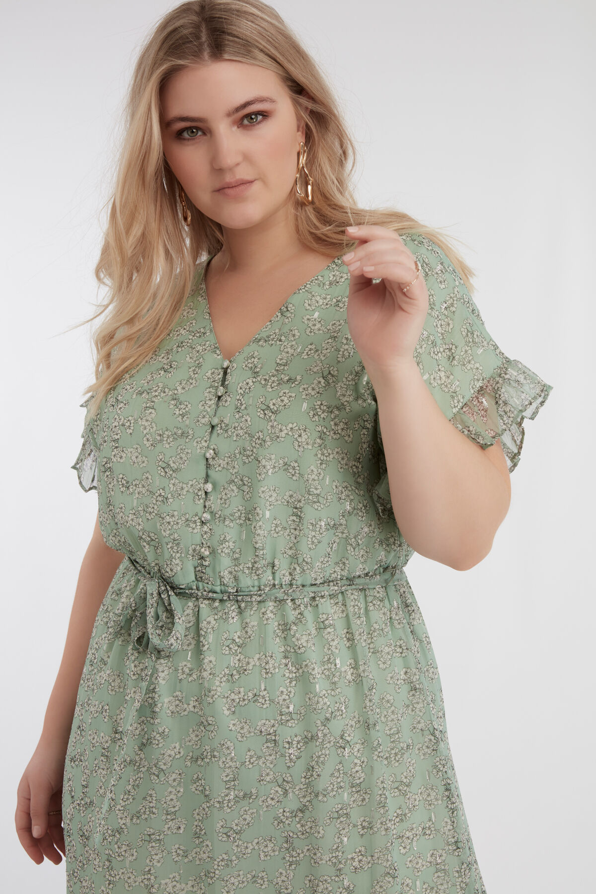 Kleid mit floralem Print und R&uuml;schen image number 4