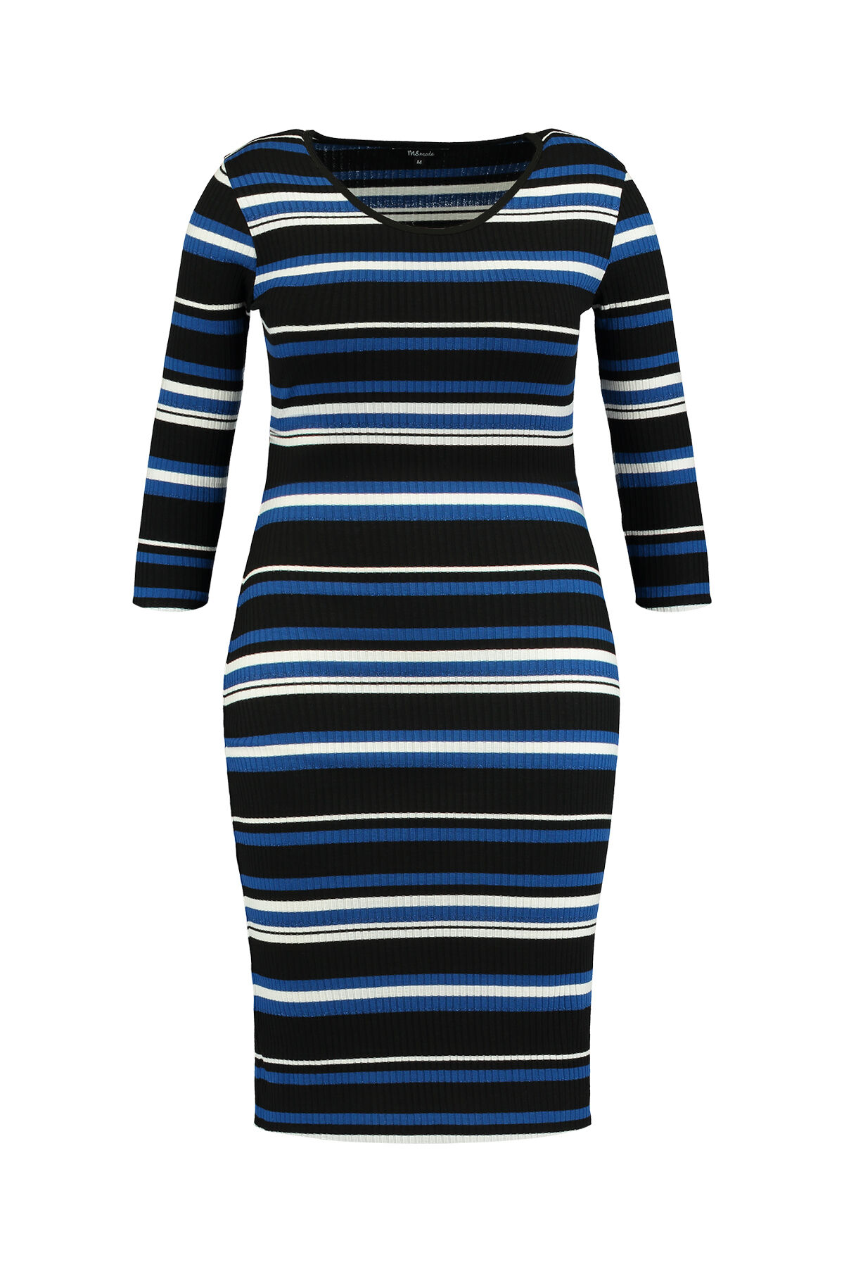 Geripptes Kleid mit Querstreifen image number 1