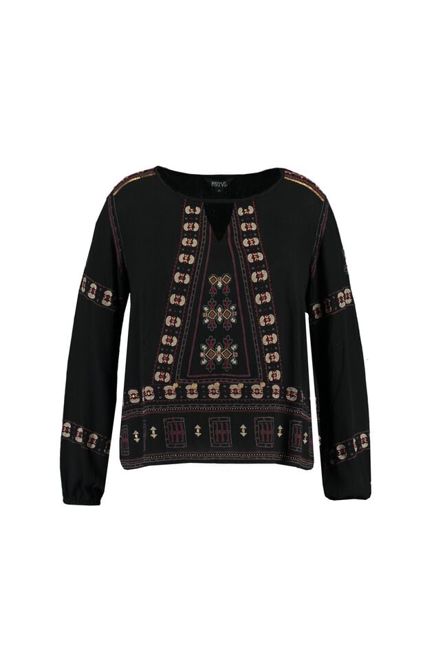 Bluse mit Stickereien image number 1