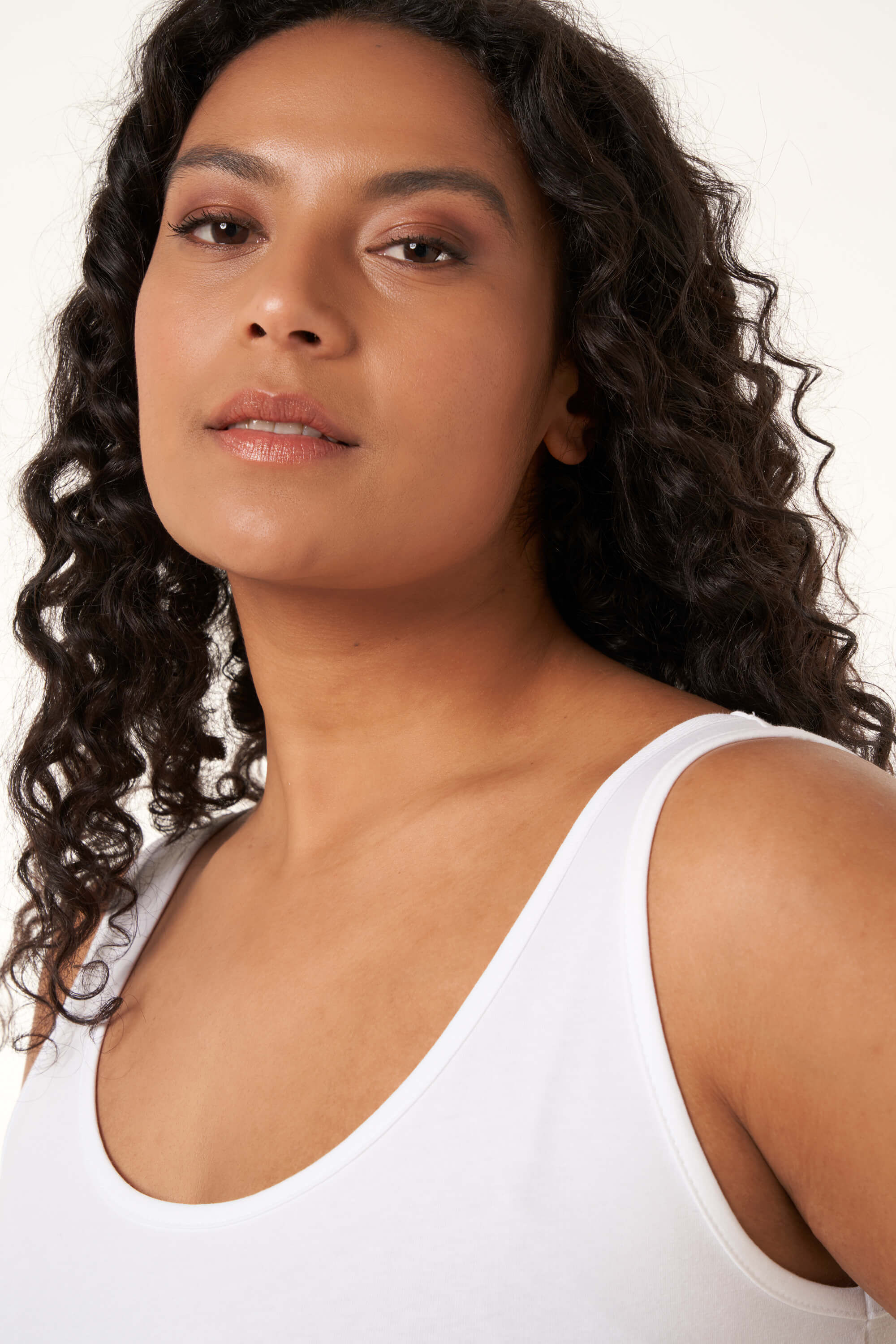 Langes Baumwoll-Singlet image number 4