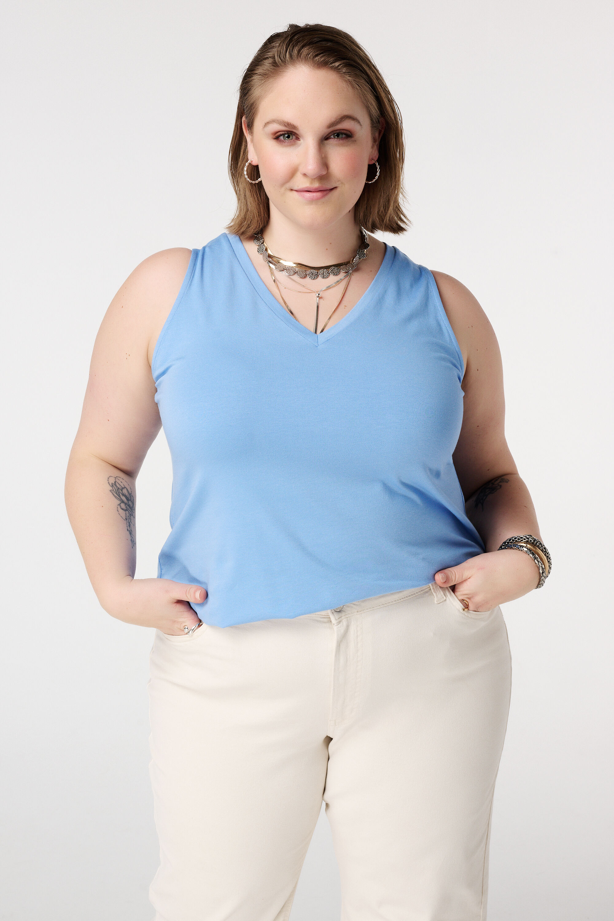 Singlet mit V Ausschnitt
