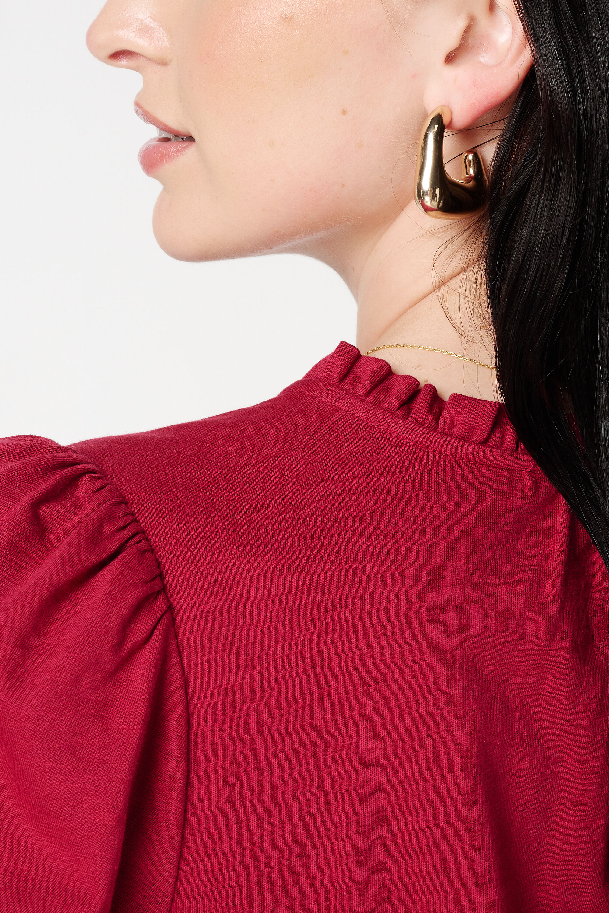 Oberteil mit V-Ausschnitt und R&uuml;schen image number 6