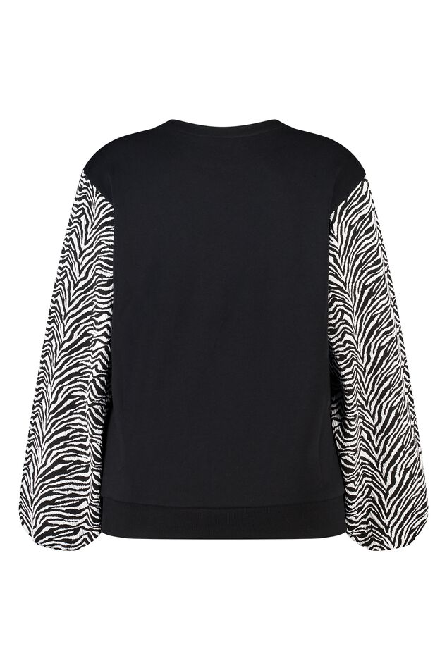Sweatshirt mit Ballonärmeln und Aufdruck image number 2
