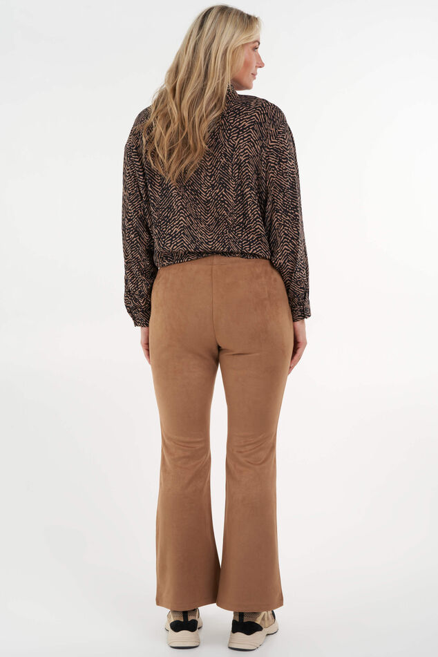 Ausgestellte Velours-Leggings  image number 4