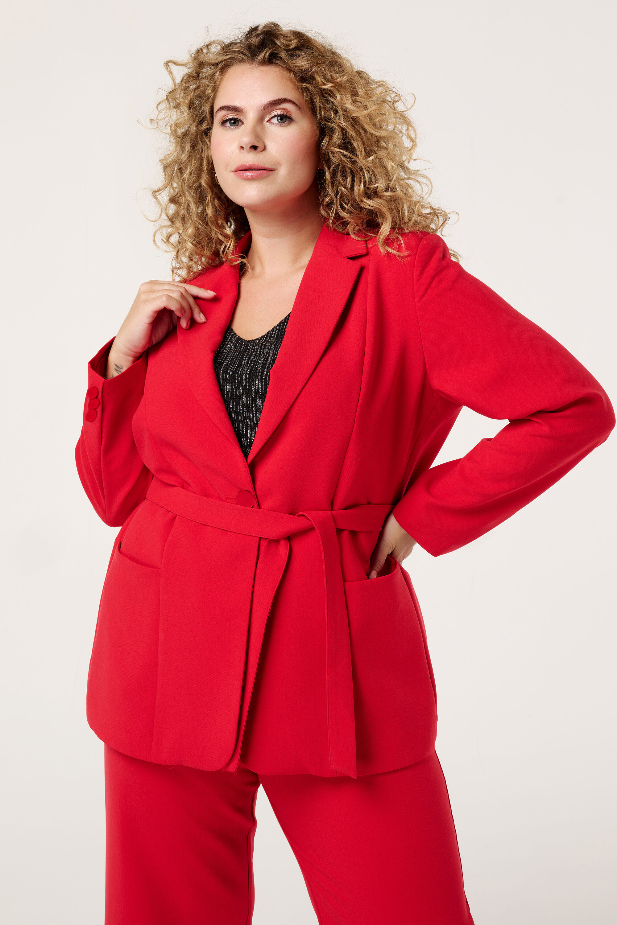 Blazer mit G&uuml;rtel image number 6