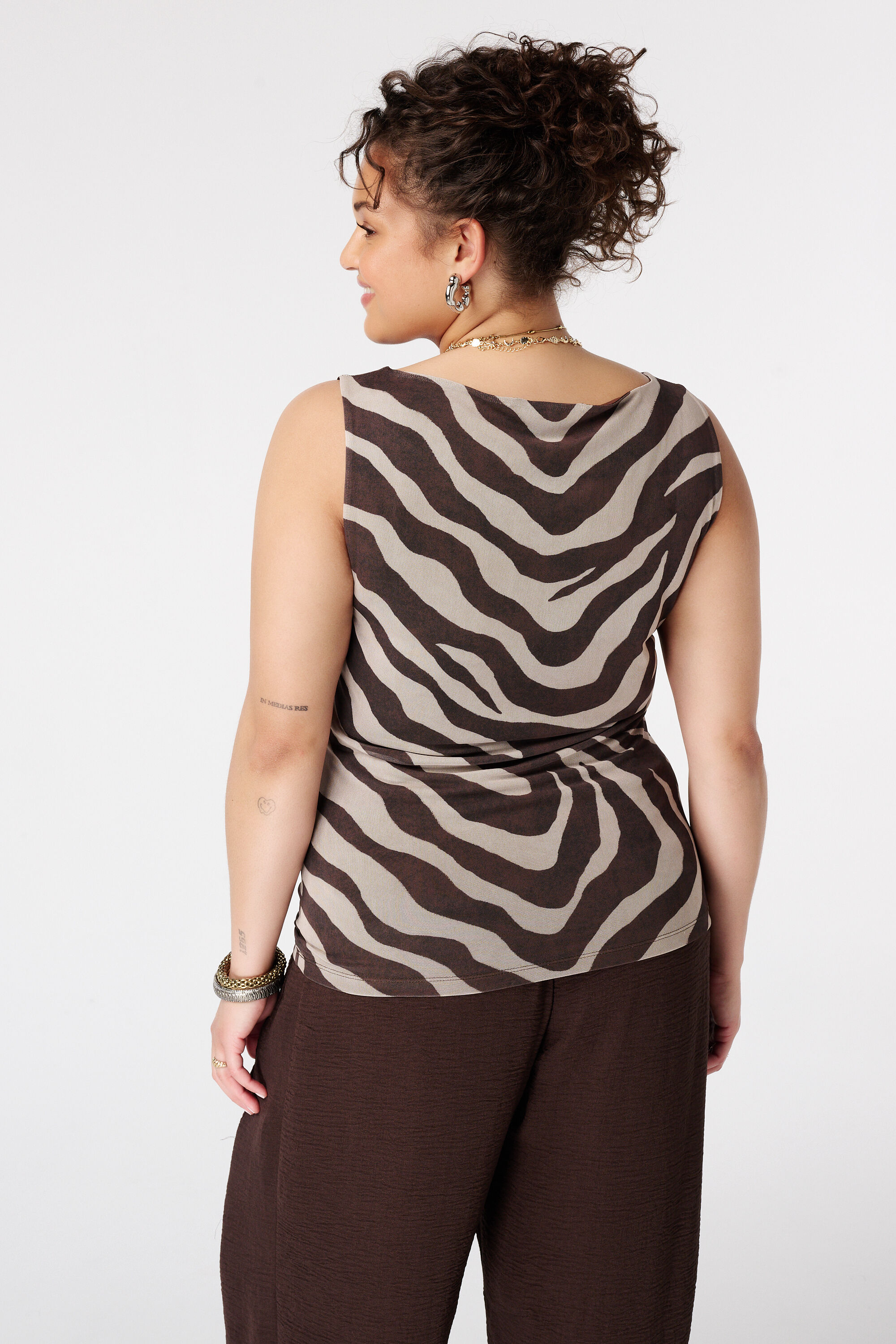 Mesh Top mit Print image number 3