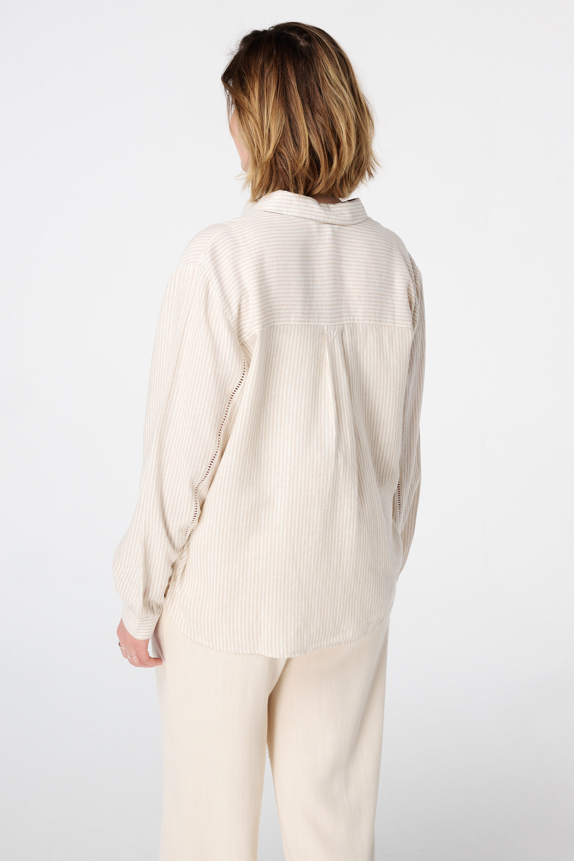 Leinenbluse mit Streifenmuster  image number 3