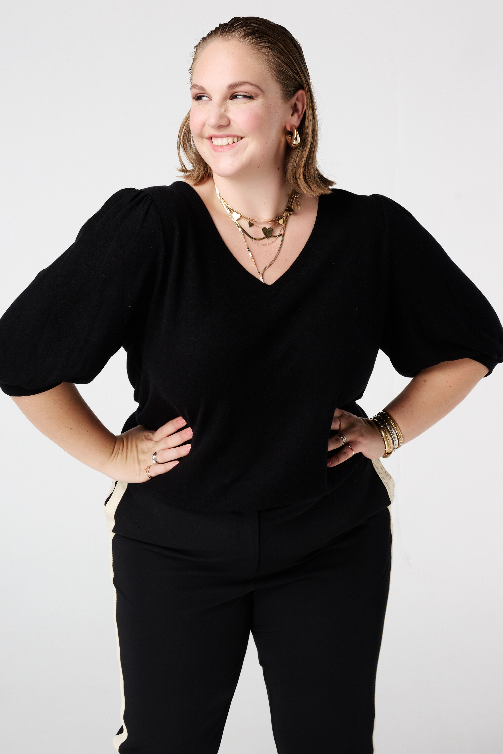 Top mit kurze-Ballon&auml;rmeln