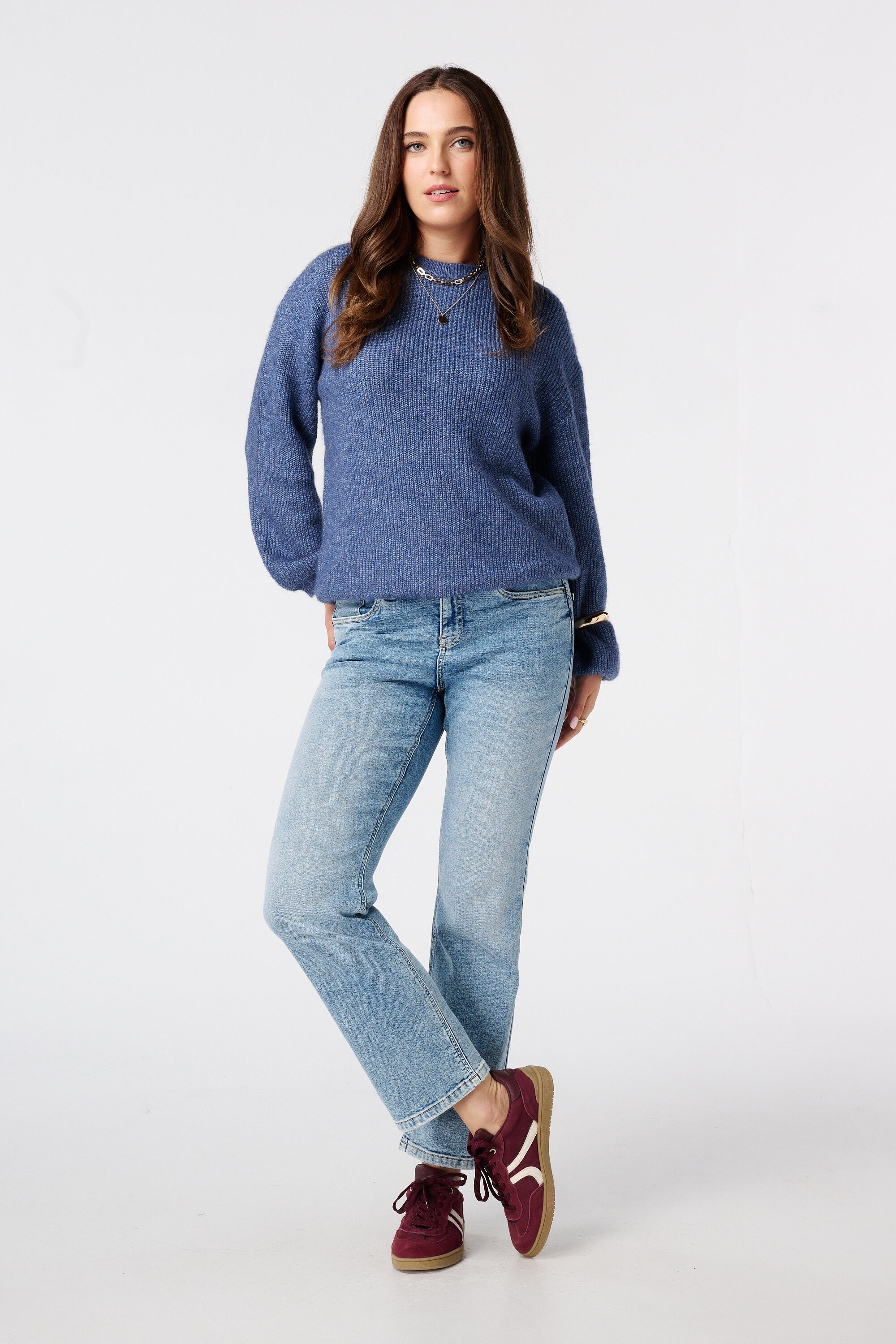 Fein gestrickter Pullover mit Ballon&auml;rmeln image number 5