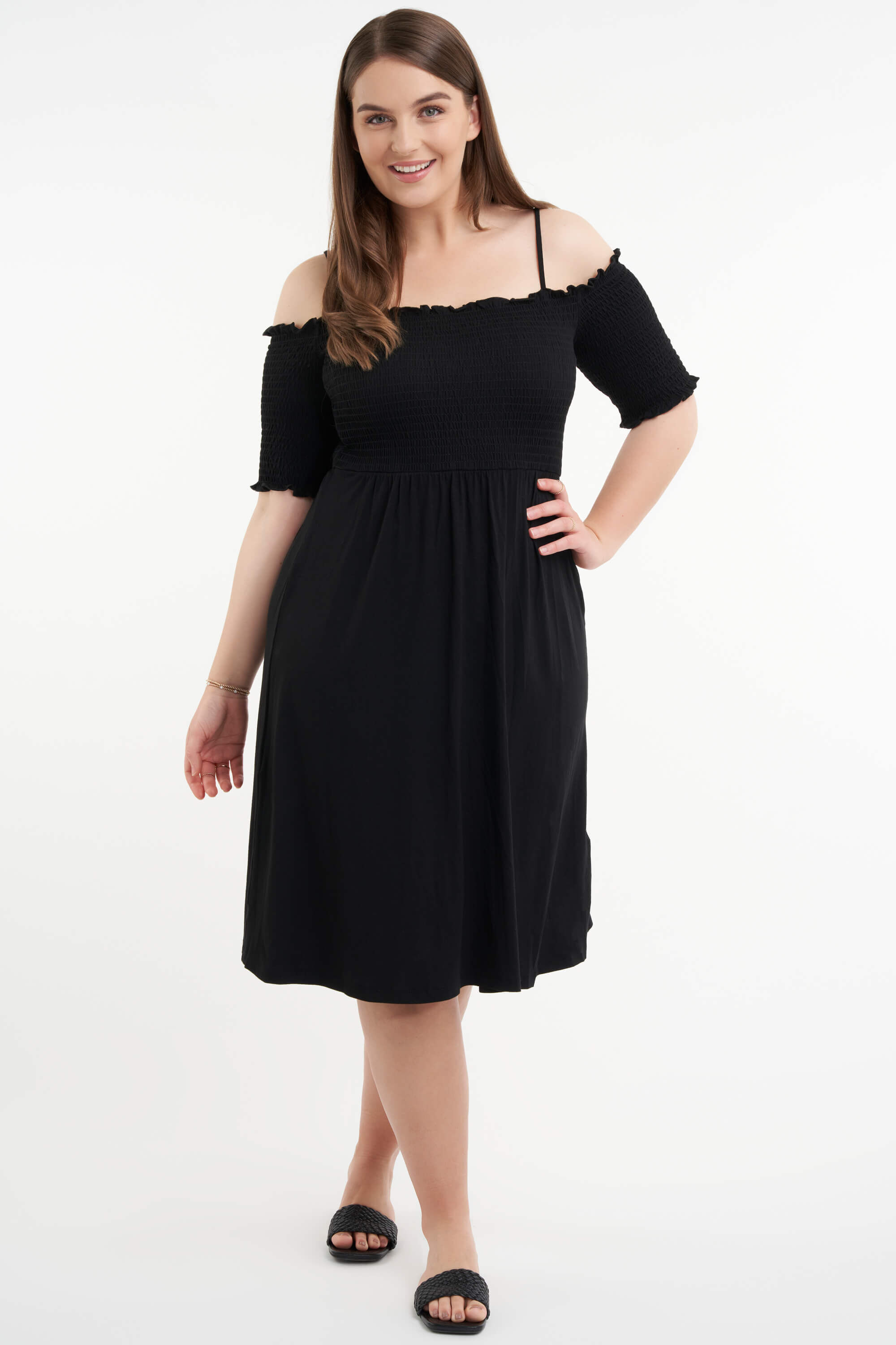 Schulterfreies Kleid image number 6