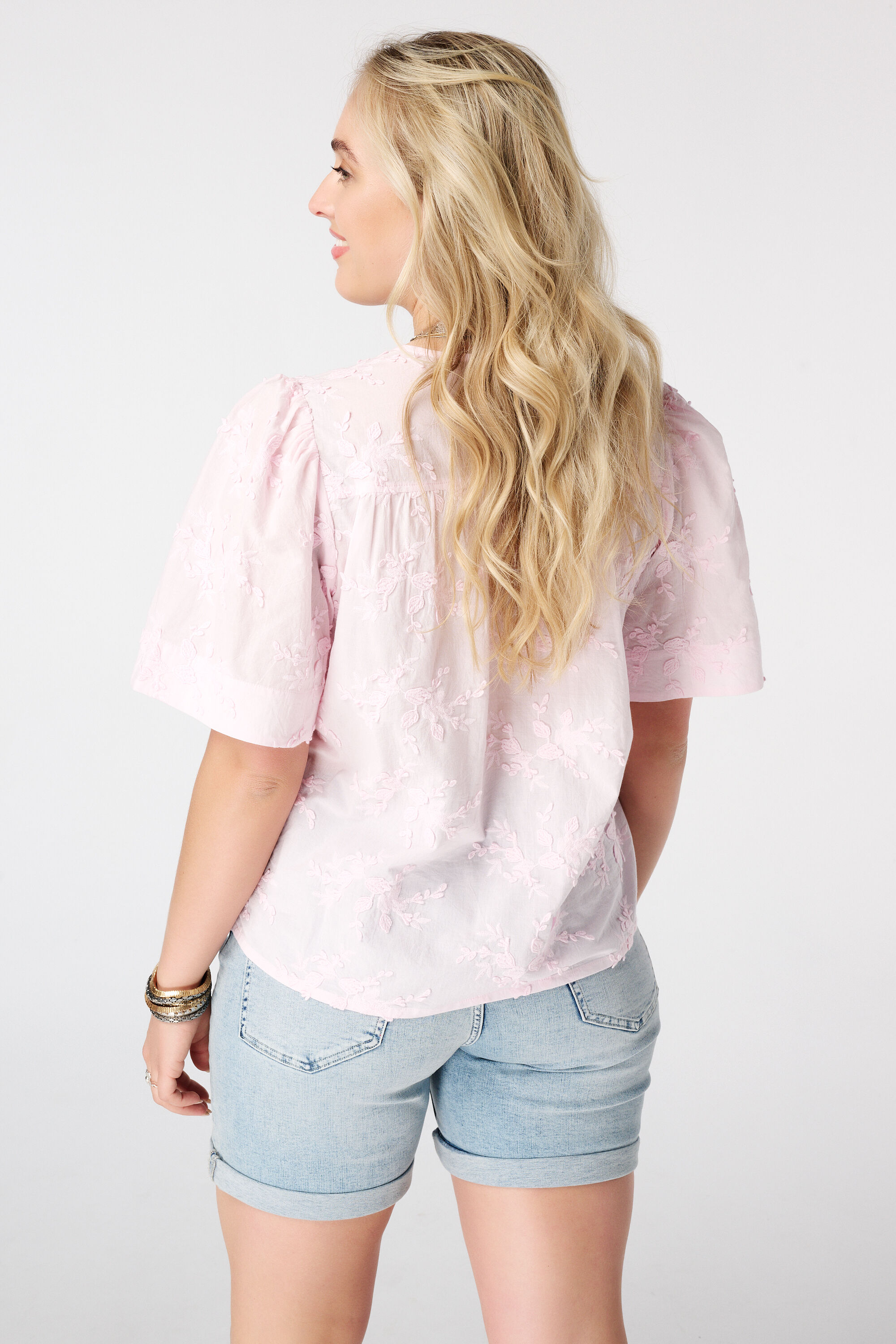 Baumwollbluse mit Stickerei image number 3