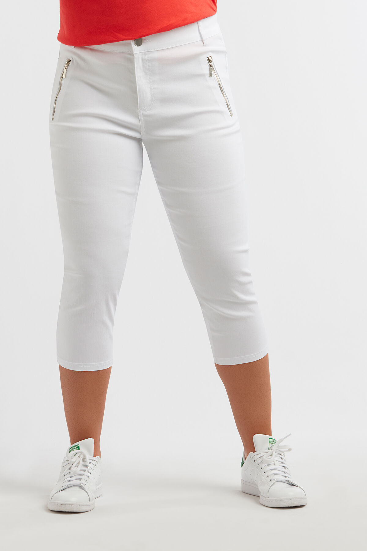 Capri-Hose mit Rei&szlig;verschl&uuml;ssen image number 4