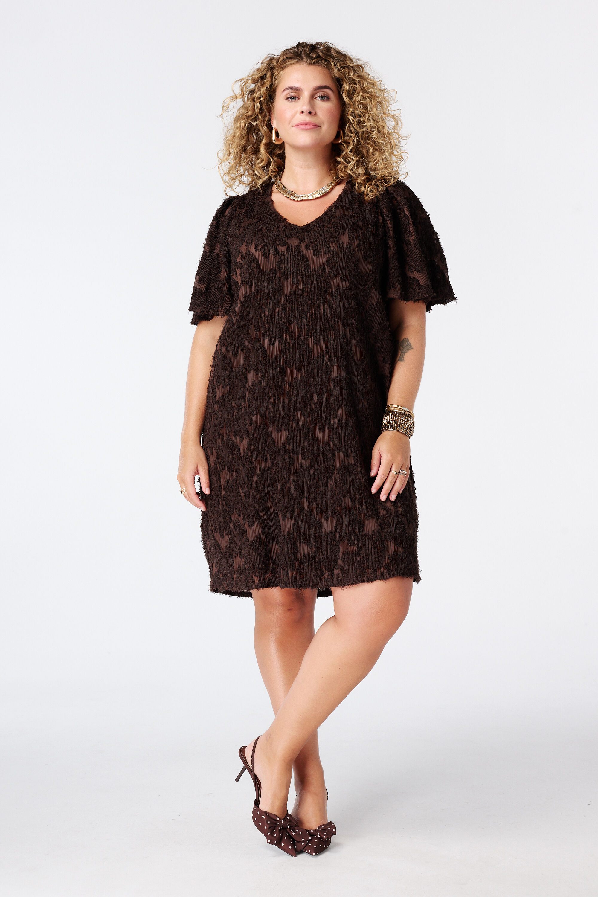 Kleid mit Puff&auml;rmeln