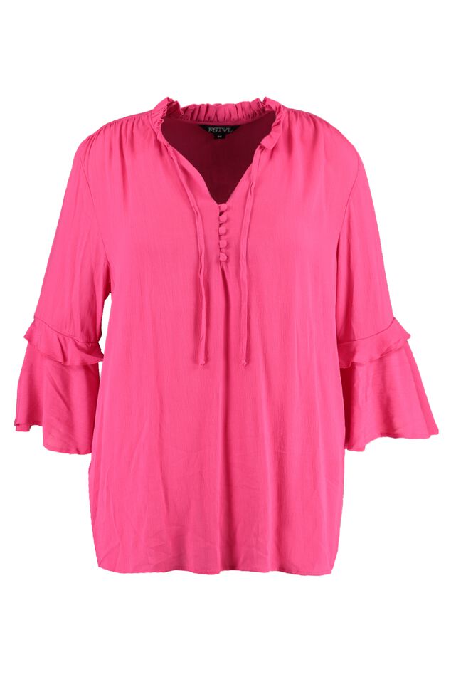 Bluse mit Rüschen und Knöpfen image number 2