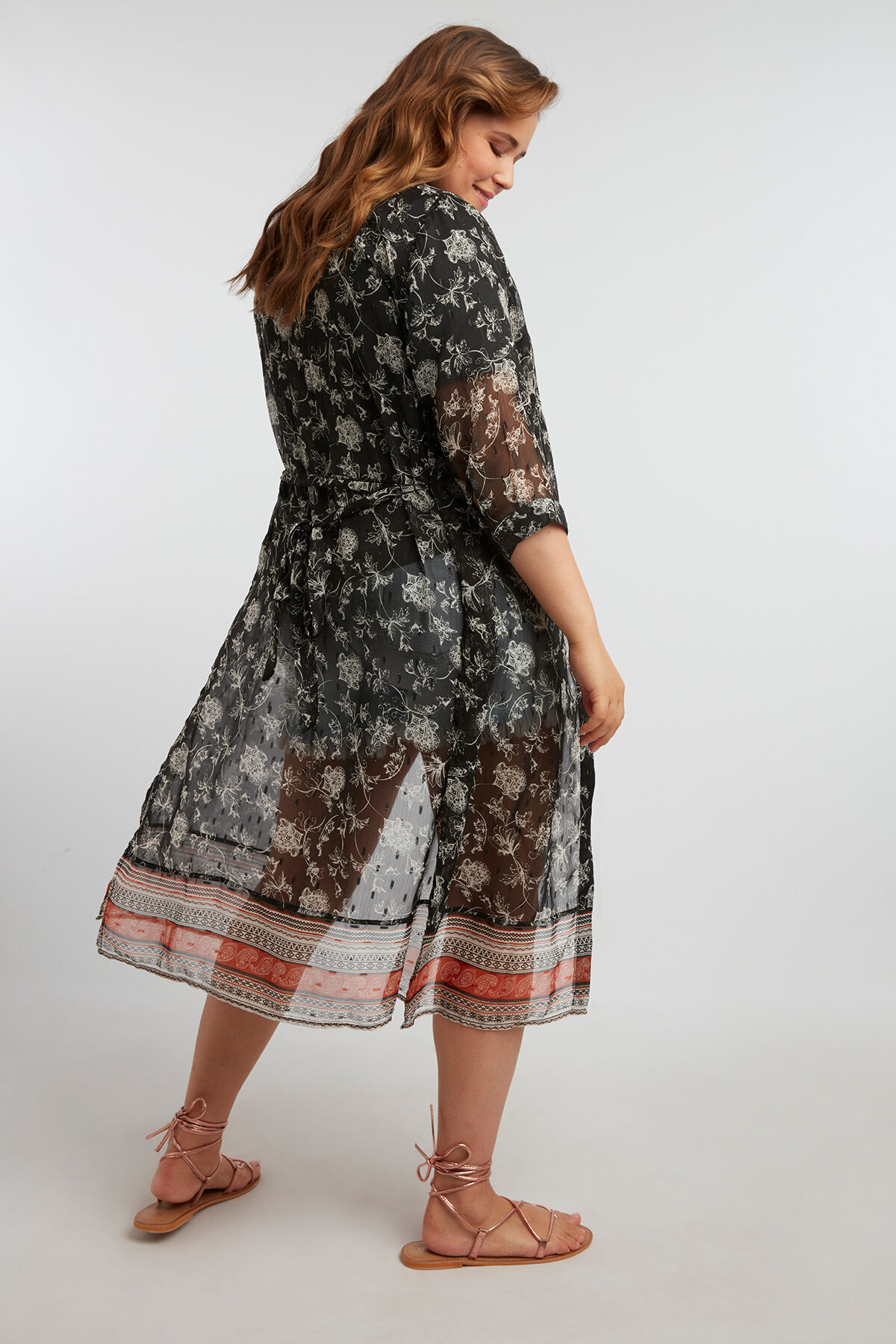 Durchsichtige Bluse mit Paisley-Print image number 5