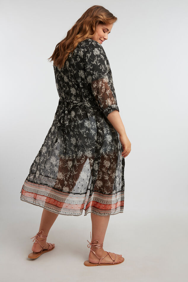 Durchsichtige Bluse mit Paisley-Print image number 5