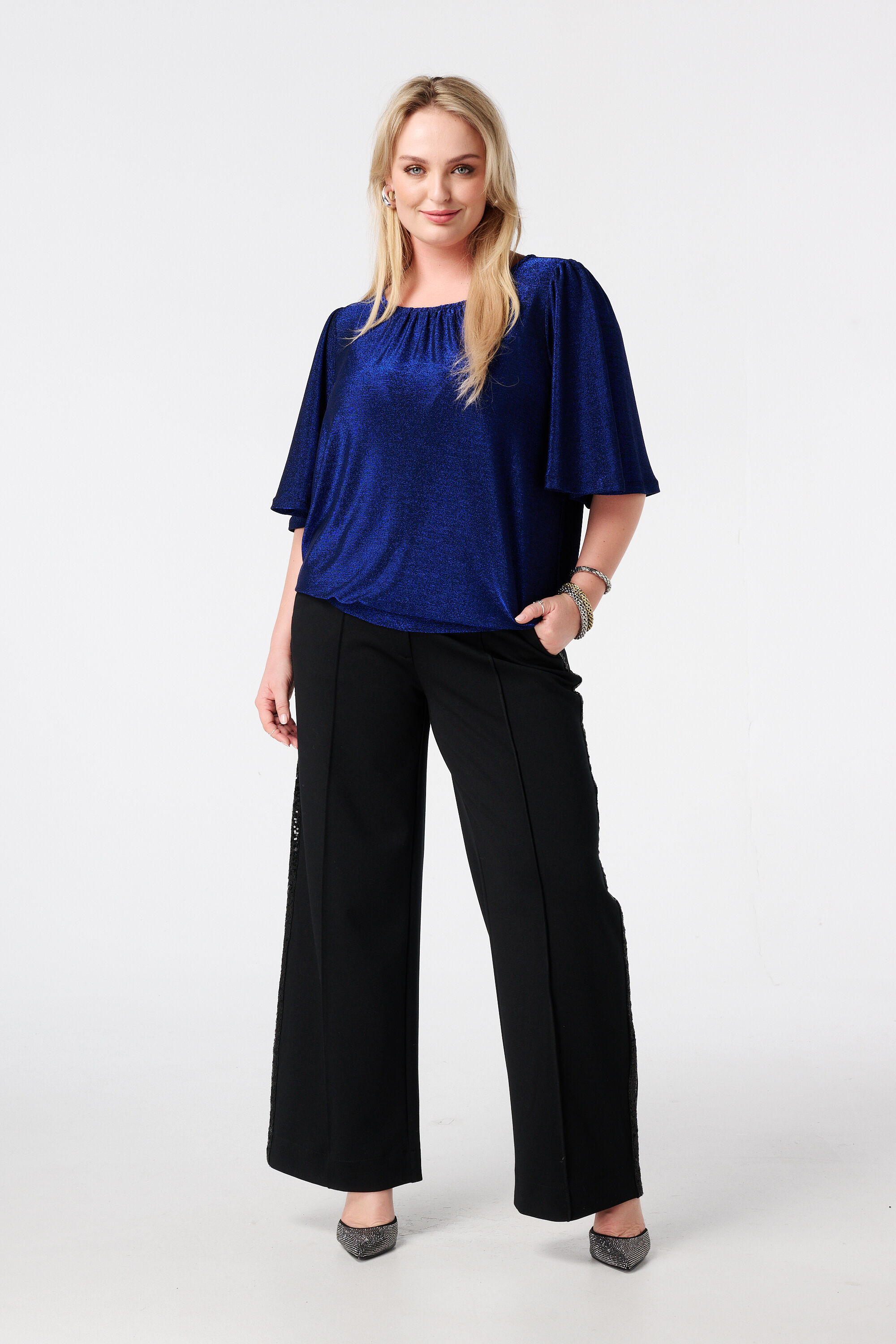 Top mit ausgestellten &Auml;rmeln und Lurex image number 5