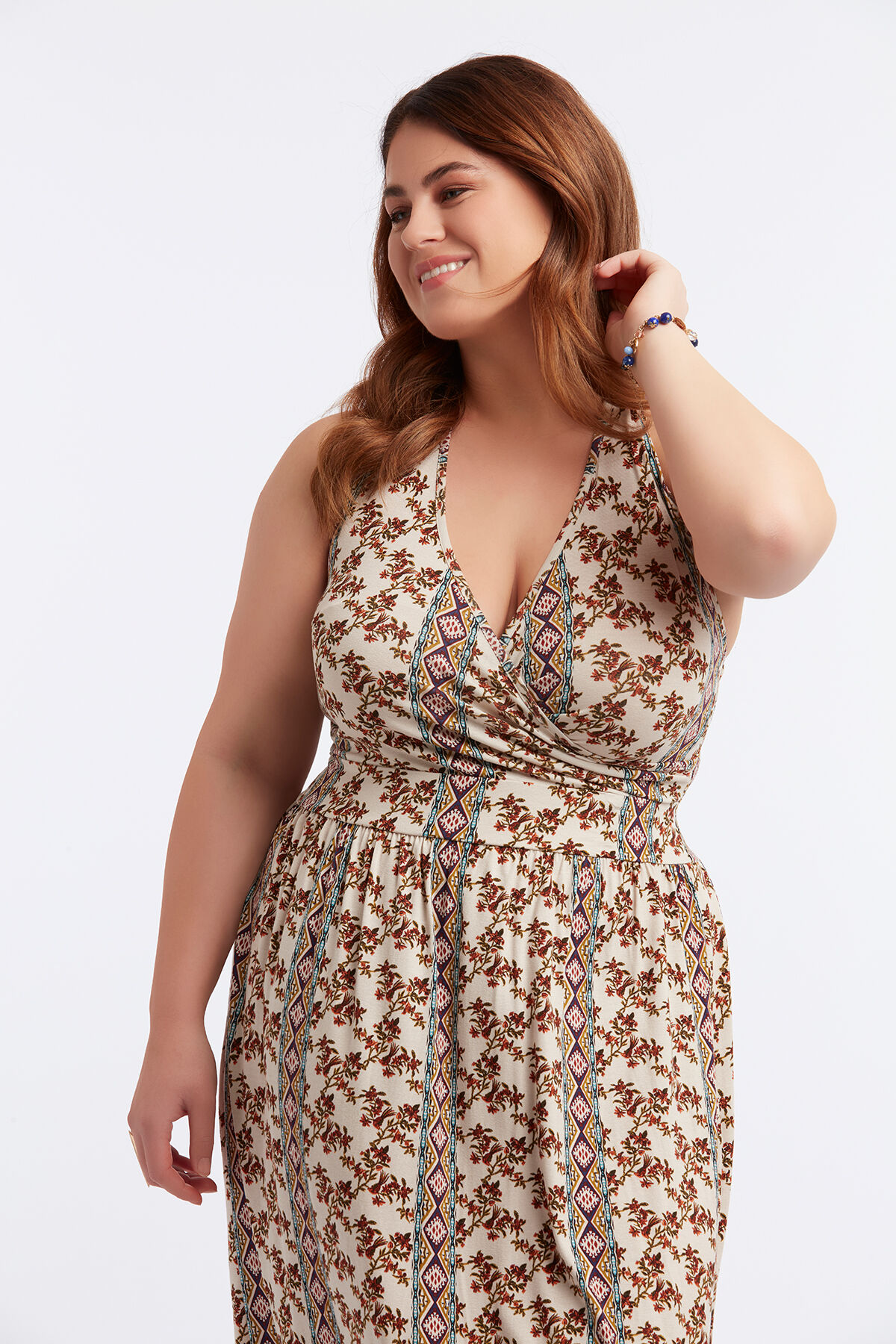 Langes Kleid mit Tr&auml;ger-Detail image number 3