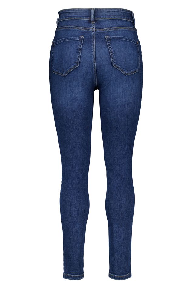 Skinny-Jeans mit hoher Taille CHERRY image number 2