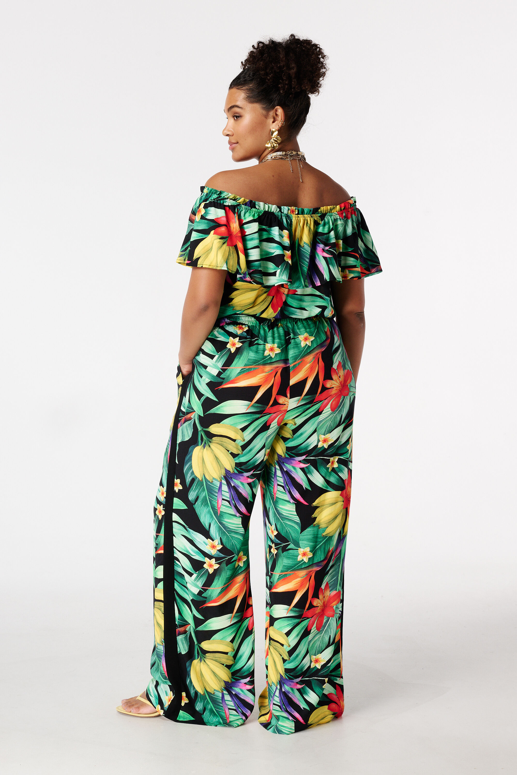 Weite Hose mit Print image number 3