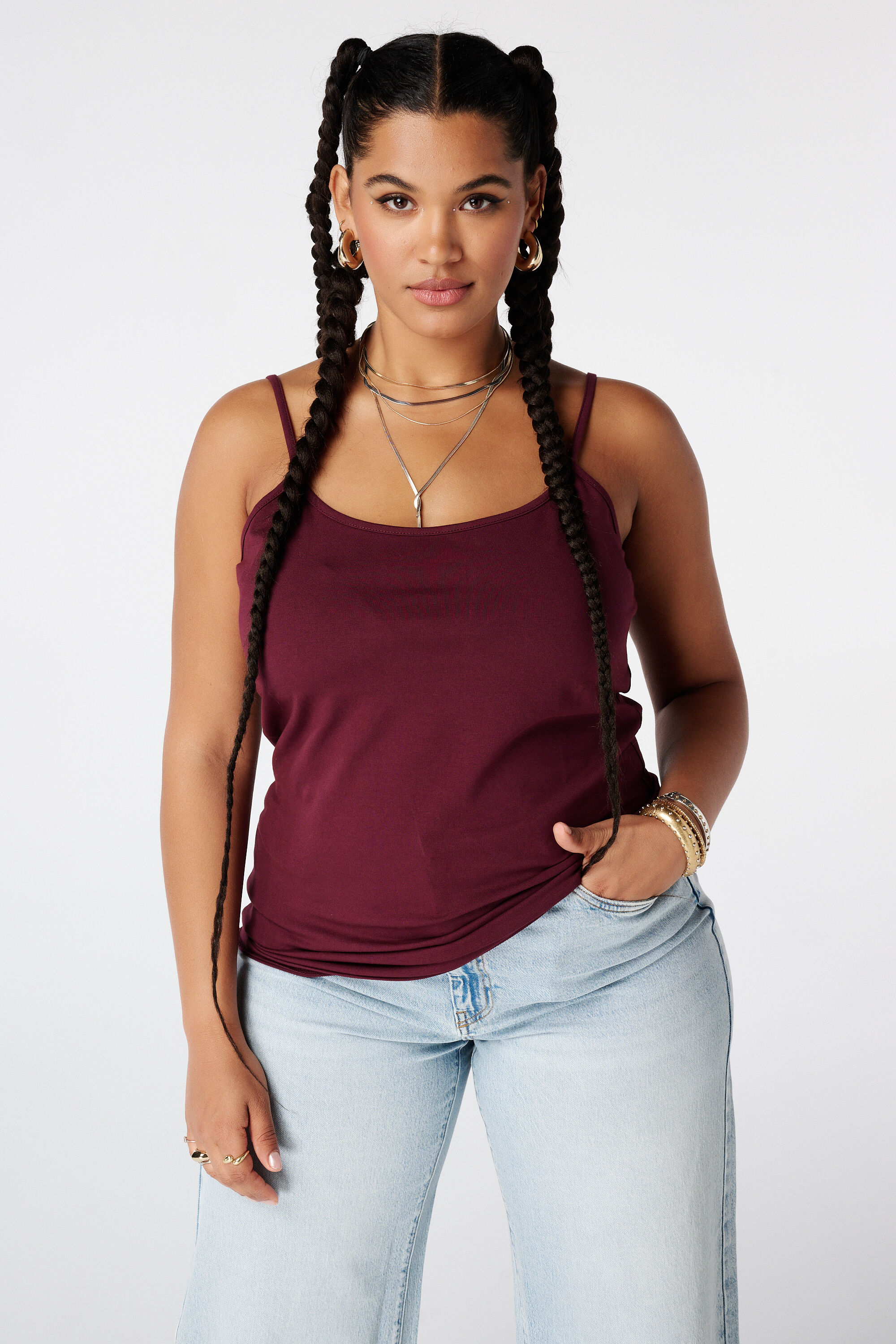 Spaghetti-Top mit Stretch
