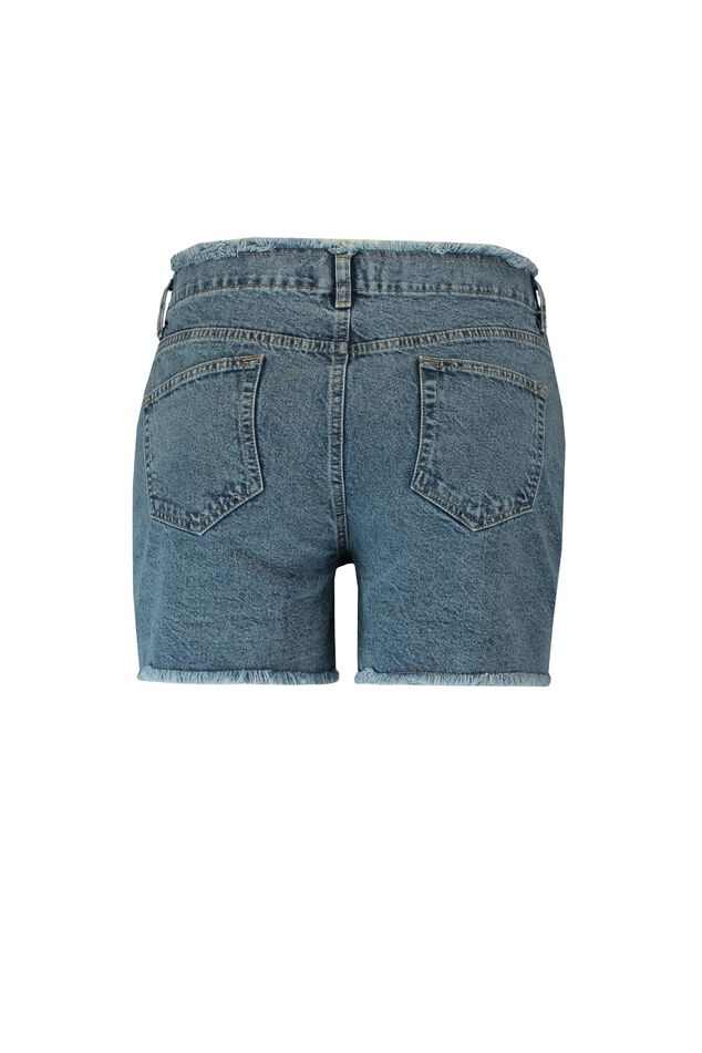 Shorts mit Knopfverschluss und Fransen image number 3