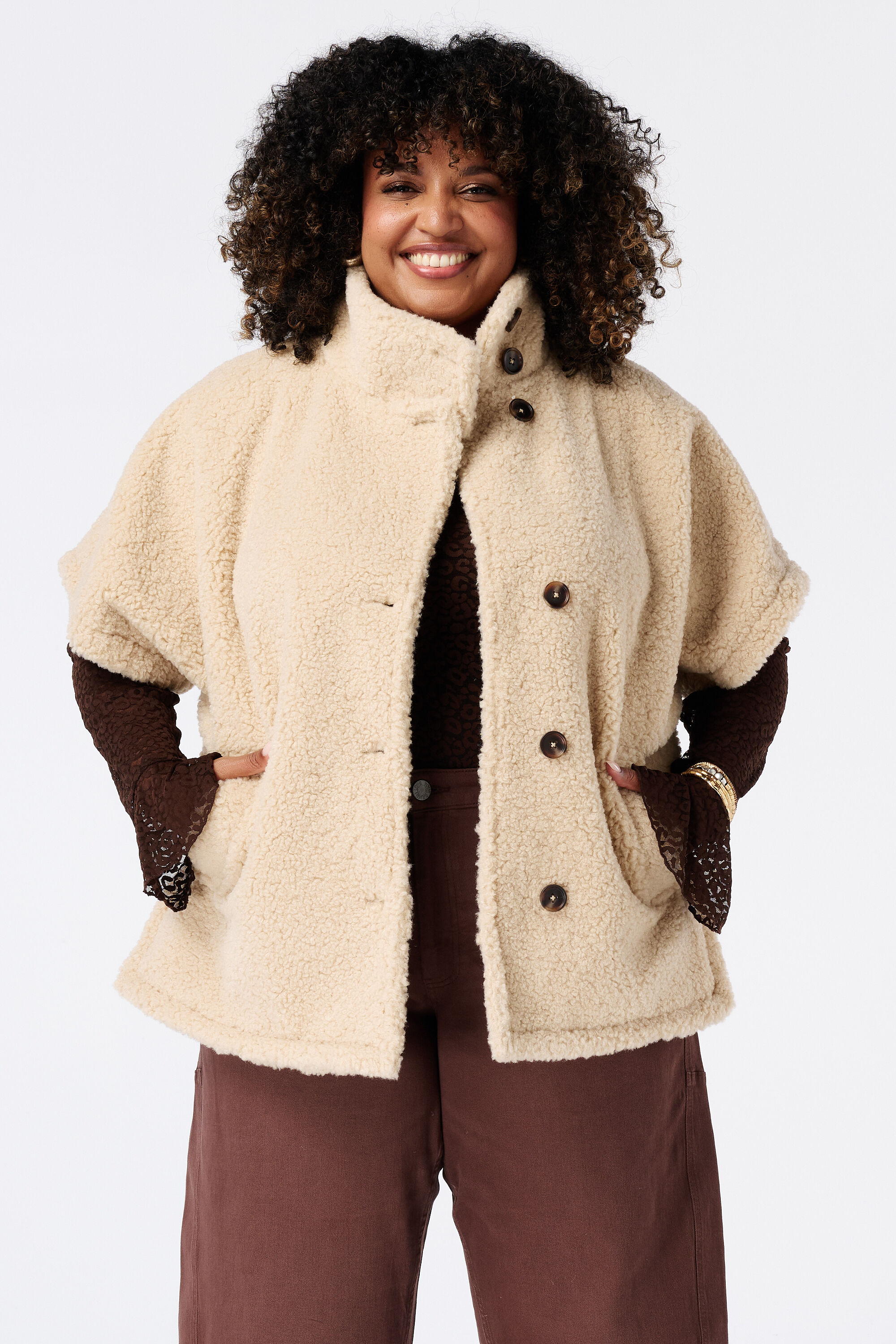 Teddyjacke mit kurzen &Auml;rmeln