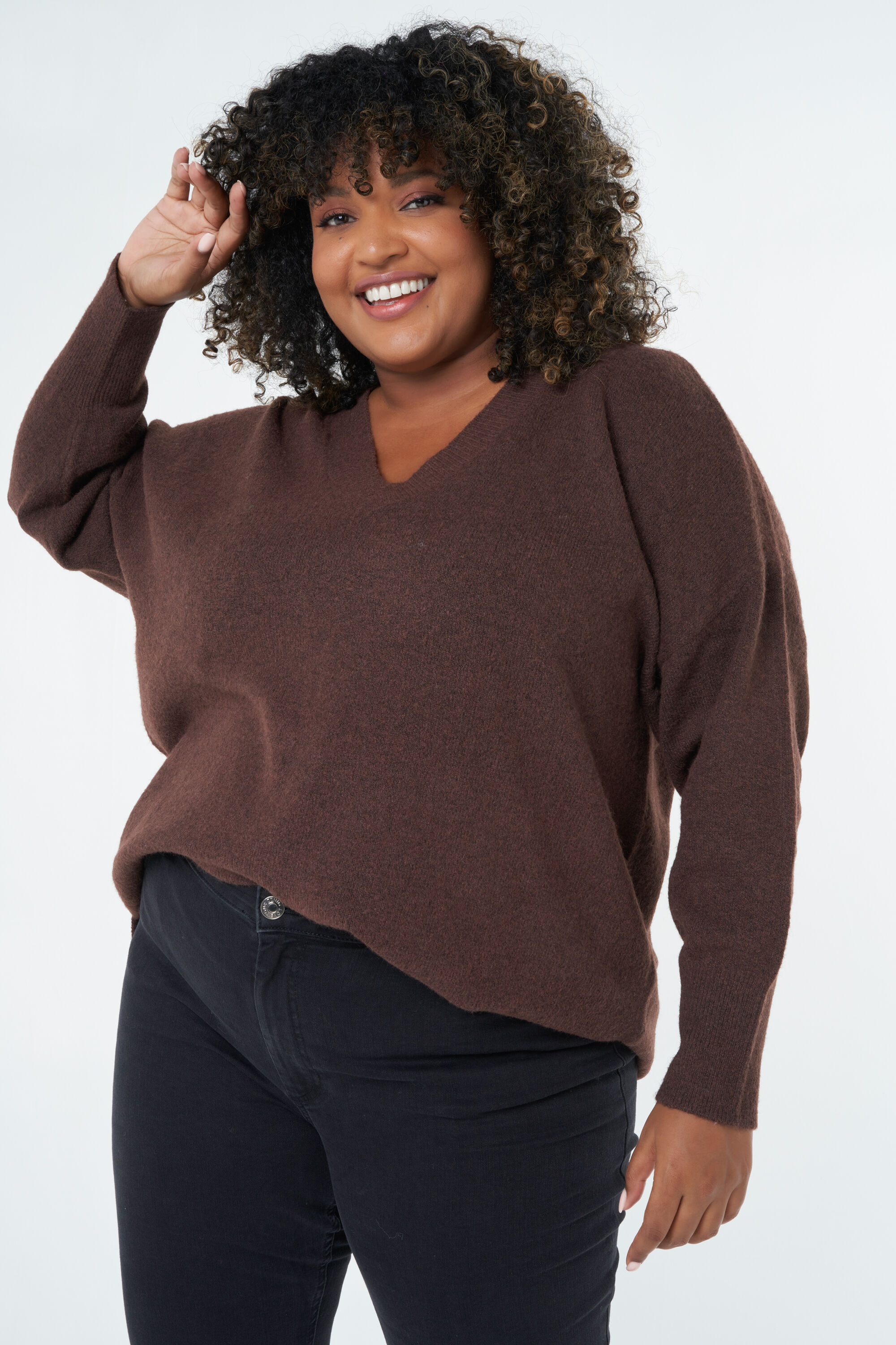 Feinstrickpullover mit V-Ausschnitt image number 0