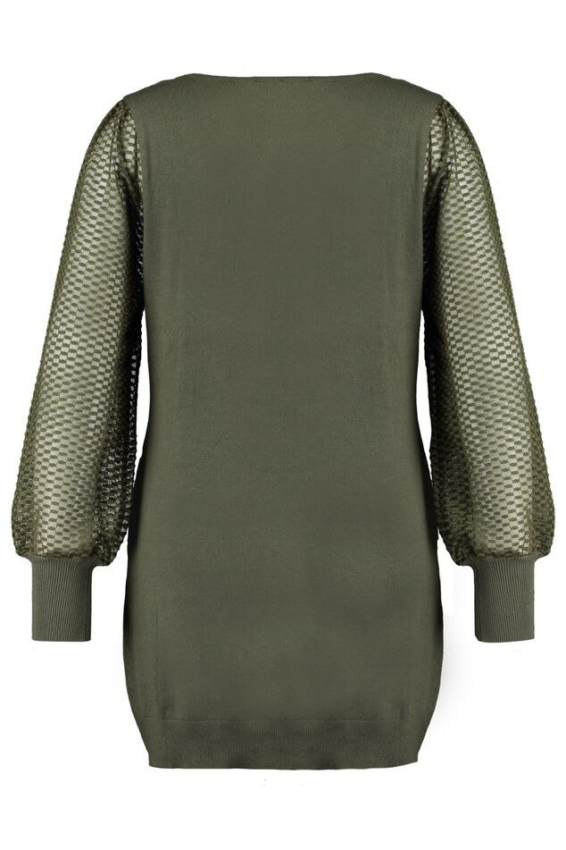 Langes Sweatshirt mit Chiffon-Ärmeln  image number 2