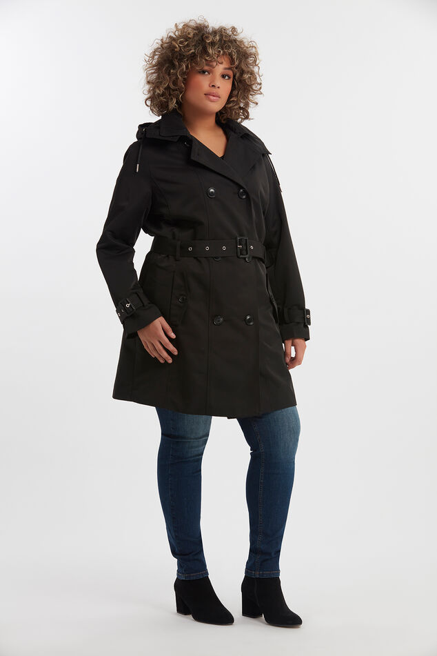 Trenchcoat mit abnehmbarer Kapuze image number 0