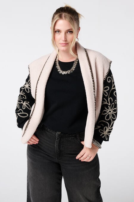 Teddyweste mit Ziernähten Teddyweste mit Ziernähten