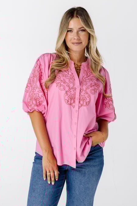 Bluse mit Puffärmeln Bluse mit Puffärmeln