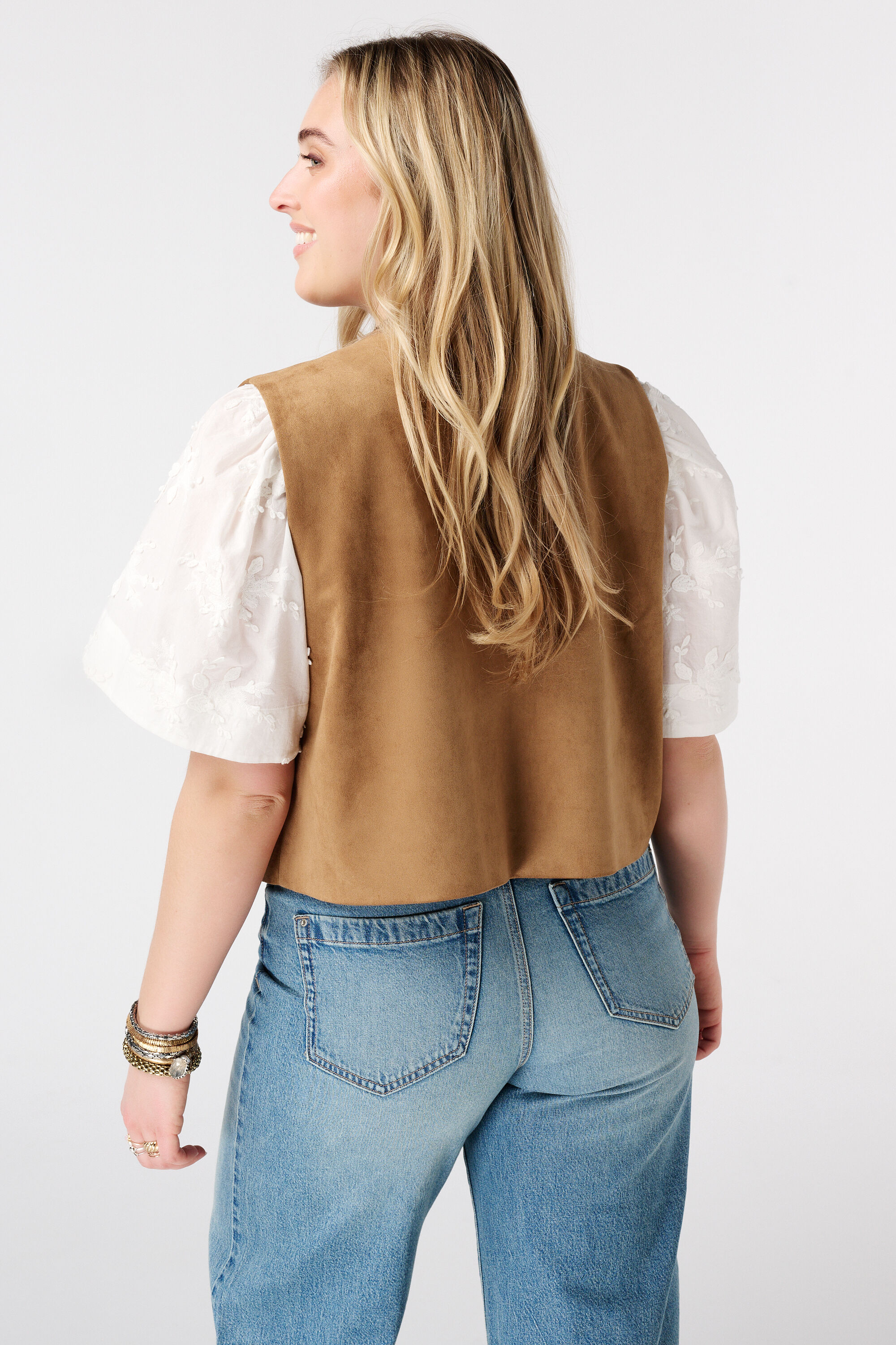 Su&egrave;dine-Weste mit Stickerei image number 3