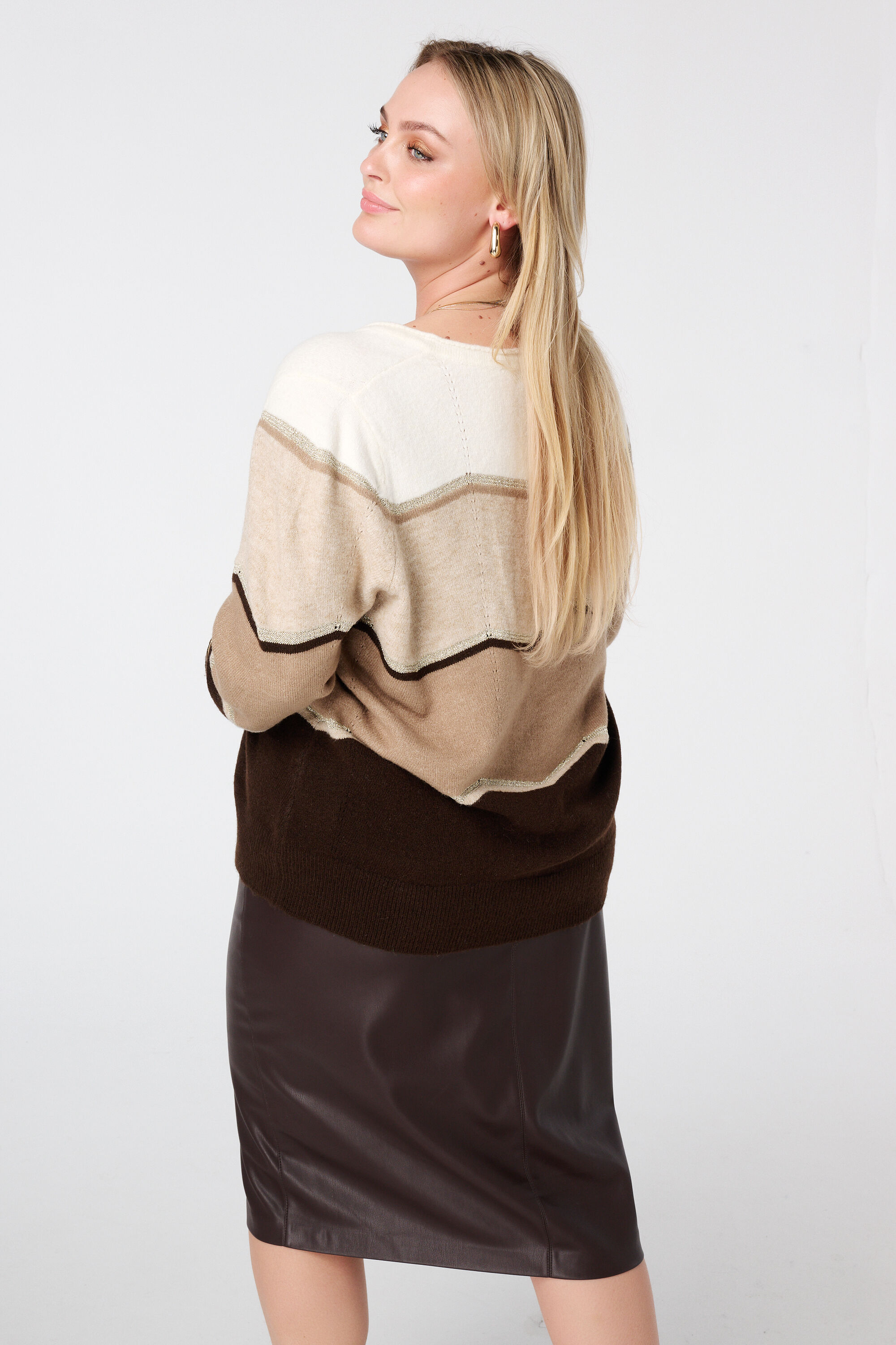 Pullover mit Print und Lurex image number 3