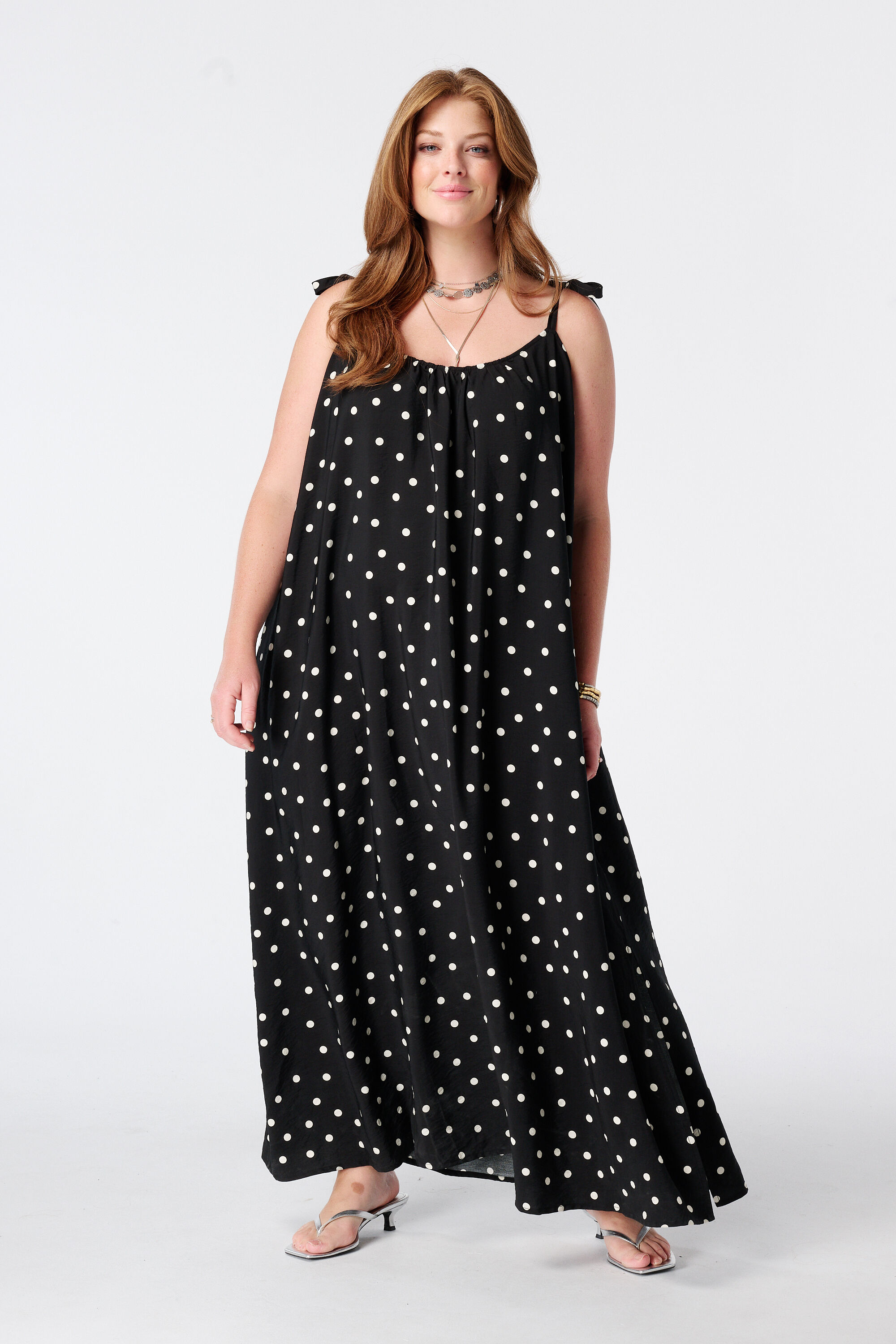 Maxikleid mit Polka Dot Muster