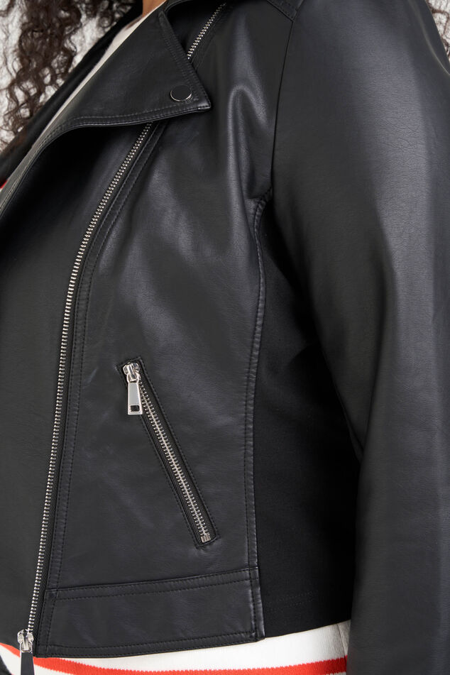 Biker-Jacke aus Kunstleder image number 4